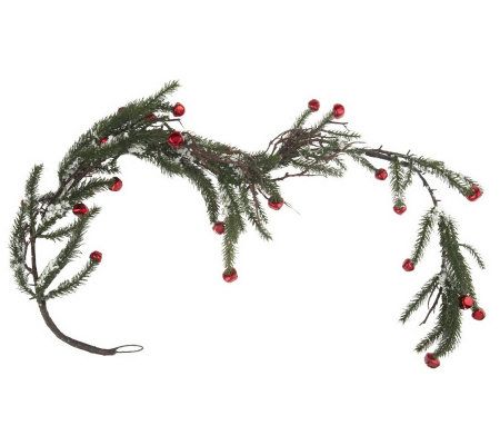 4' Lit Jingle Bell Garland with Timer by Valerie - QVC.com