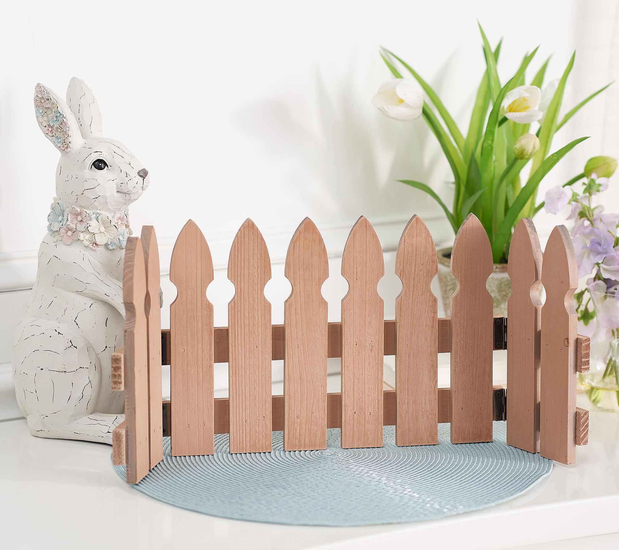 Wooden Picket Fence Folding Accent Display by Valerie