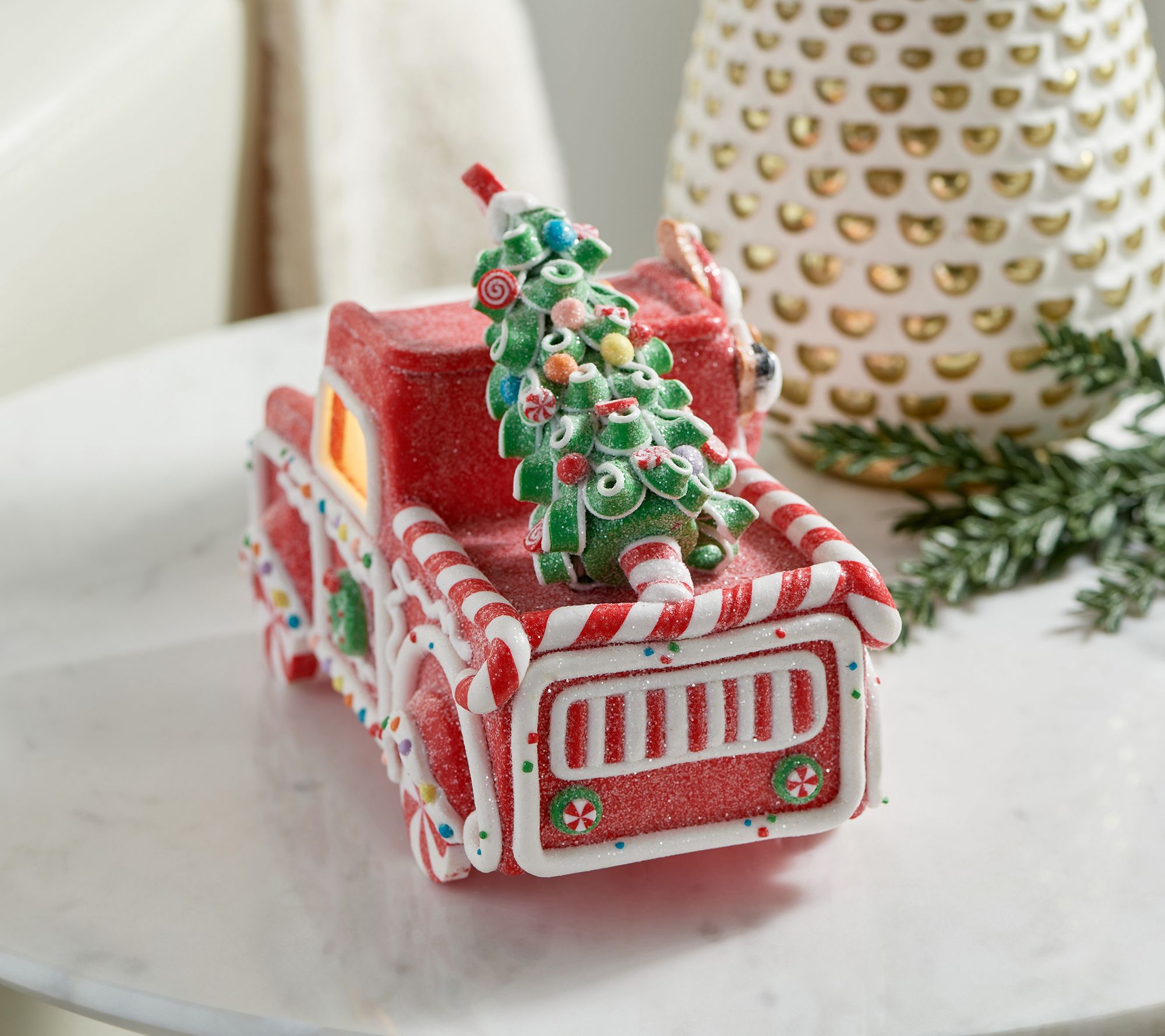 illuminated-red-gingerbread-truck-with-santa-by-valerie-qvc
