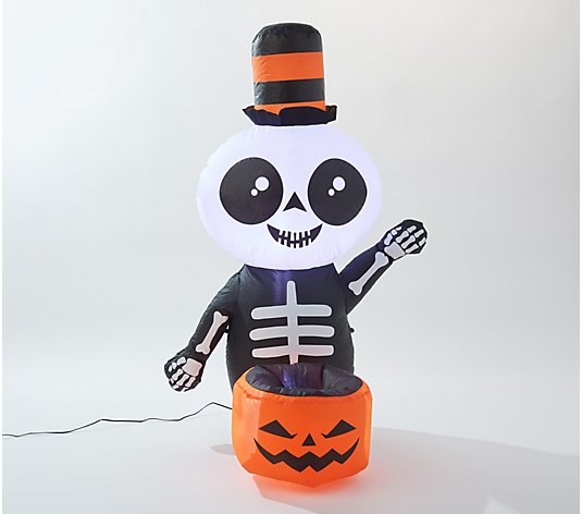 Hay & Harvest Illuminated Halloween Inflatable Skeleton