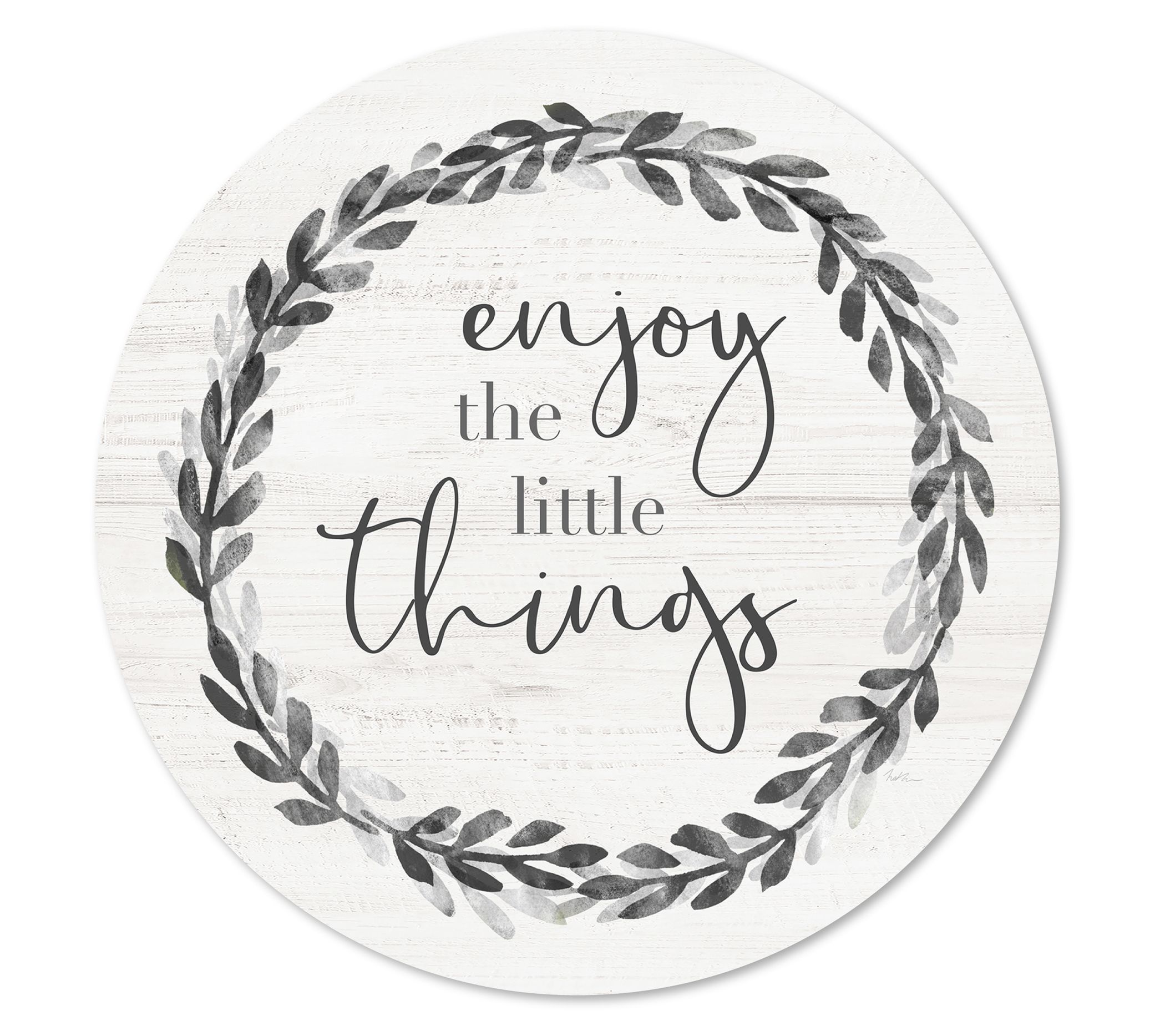 Courtside Market Enjoy the Little Things 12x12Circular Wood