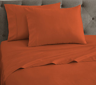Top Quality Bedding Collection 1000TC Egyptian Cotton US Sizes Rust/Brick Red