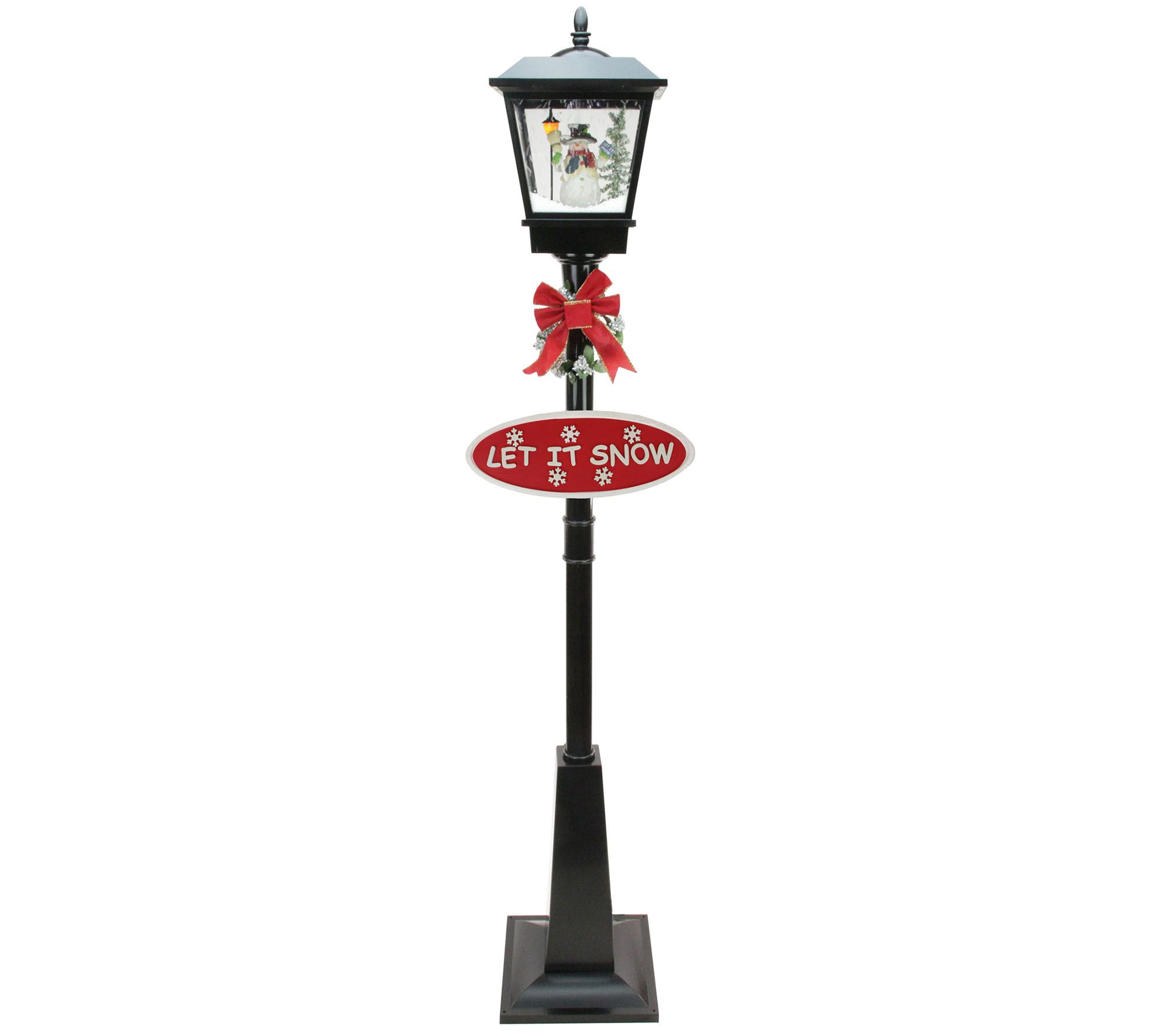 Northlight Lighted Musical Snowman Christmas Street Lamp - QVC.com