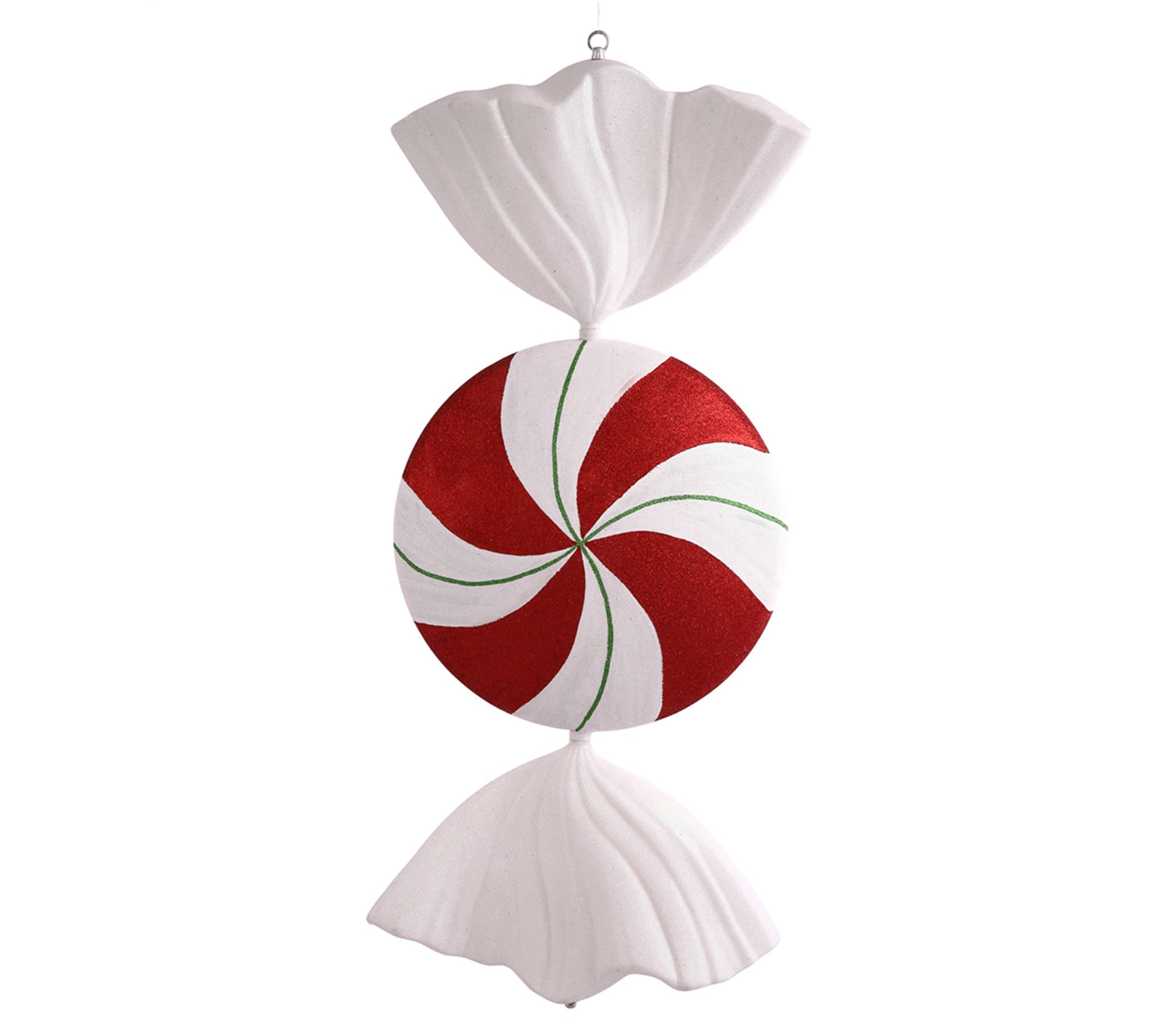 37 Peppermint Swirl Candy Christmas Ornament by Vickerman - QVC.com