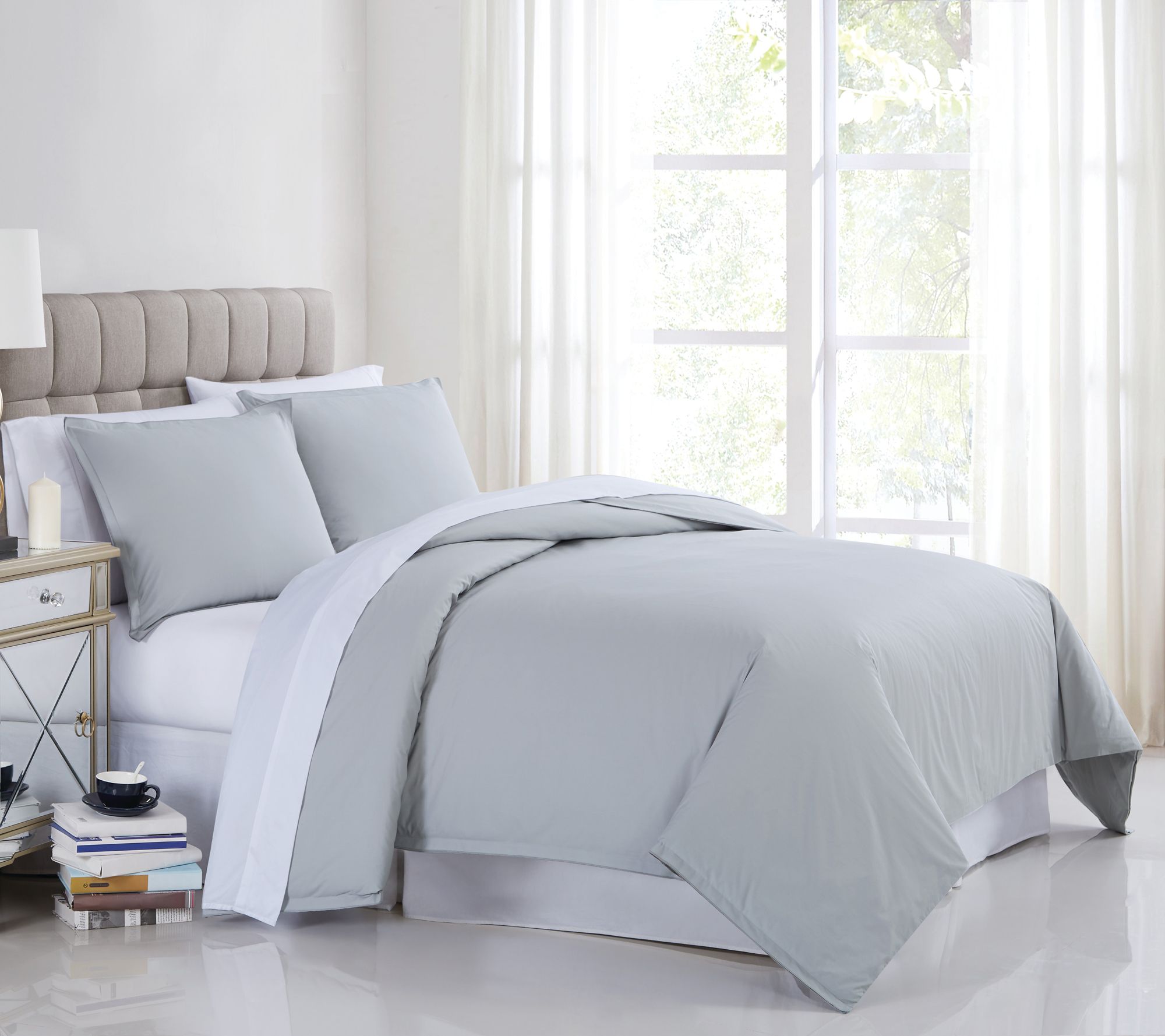 Charisma 400TC Percale Cotton King Duvet Set