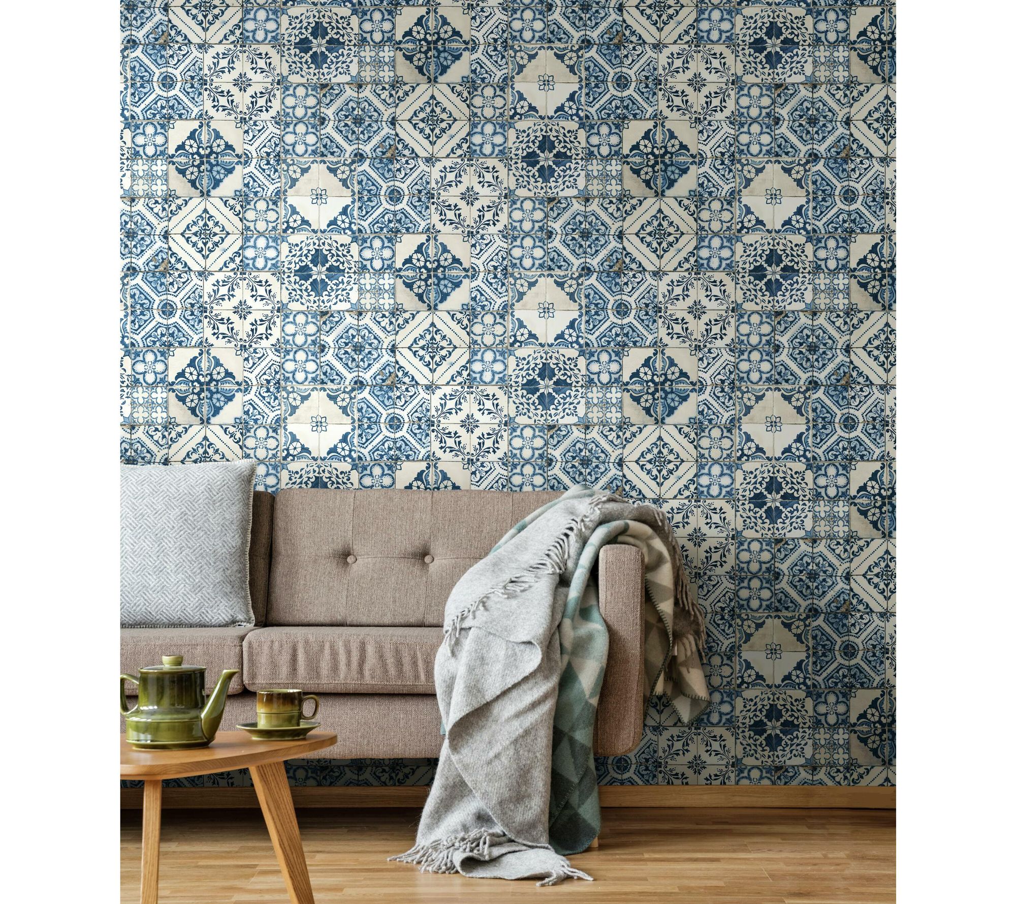 Mediterranean Tile-Blue Wall Decal - QVC.com
