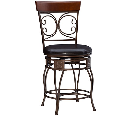 Powell Home Fashions Troughton Scroll Design Counter Stool