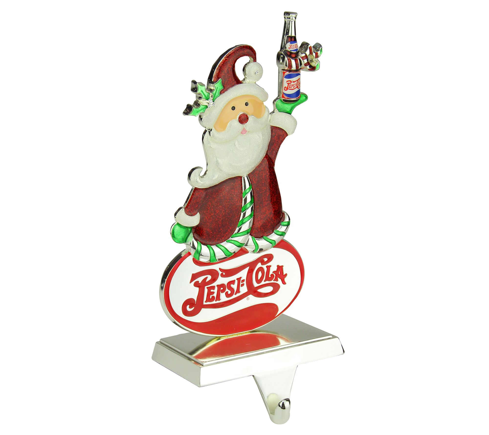Northlight 9.75"H Pepsi-Cola Santa Stocking Holder
