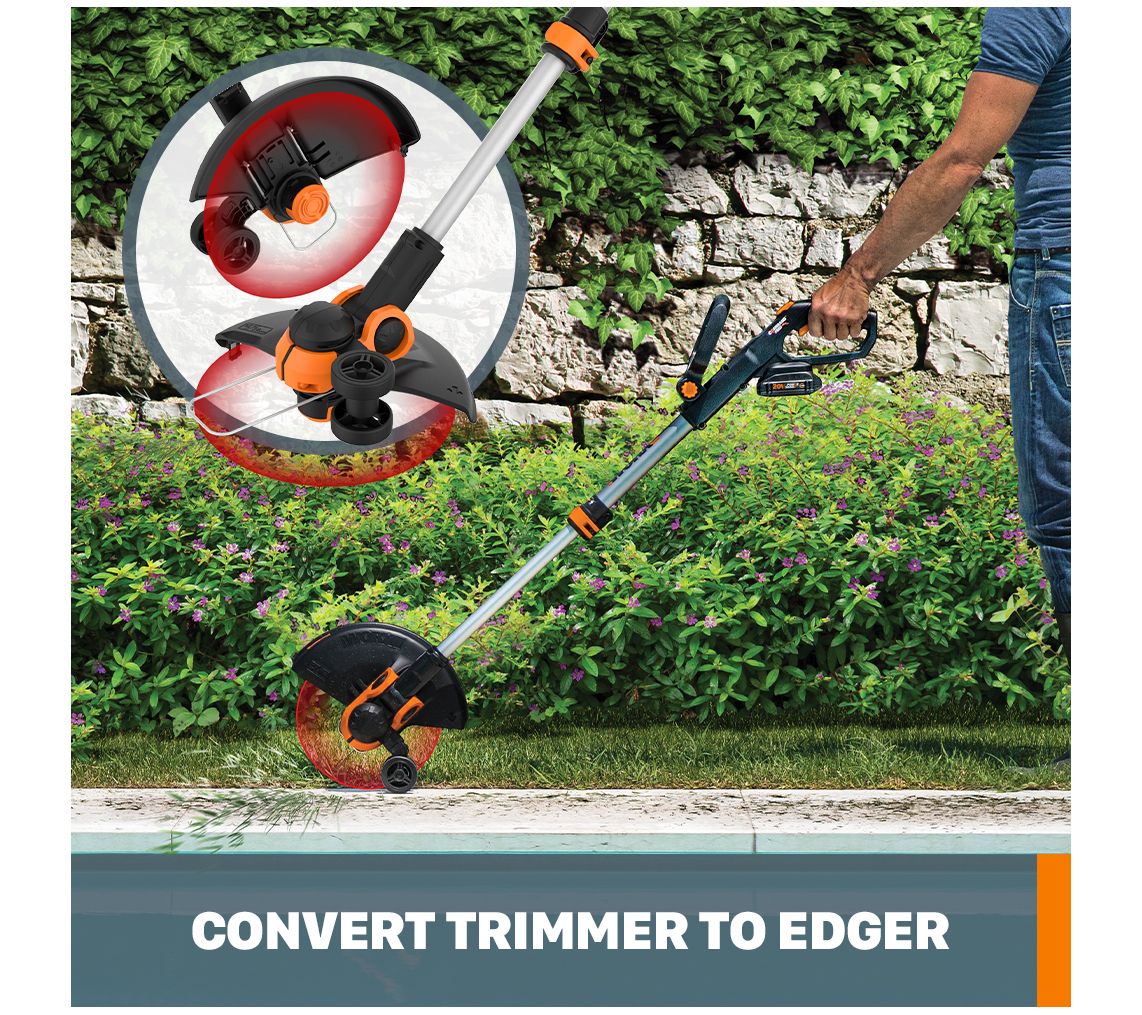 Worx Wg163.8 Gt 3.0 20v Powershare 12 Cordless String Trimmer & Edger ( battery & Charger Included) : Target