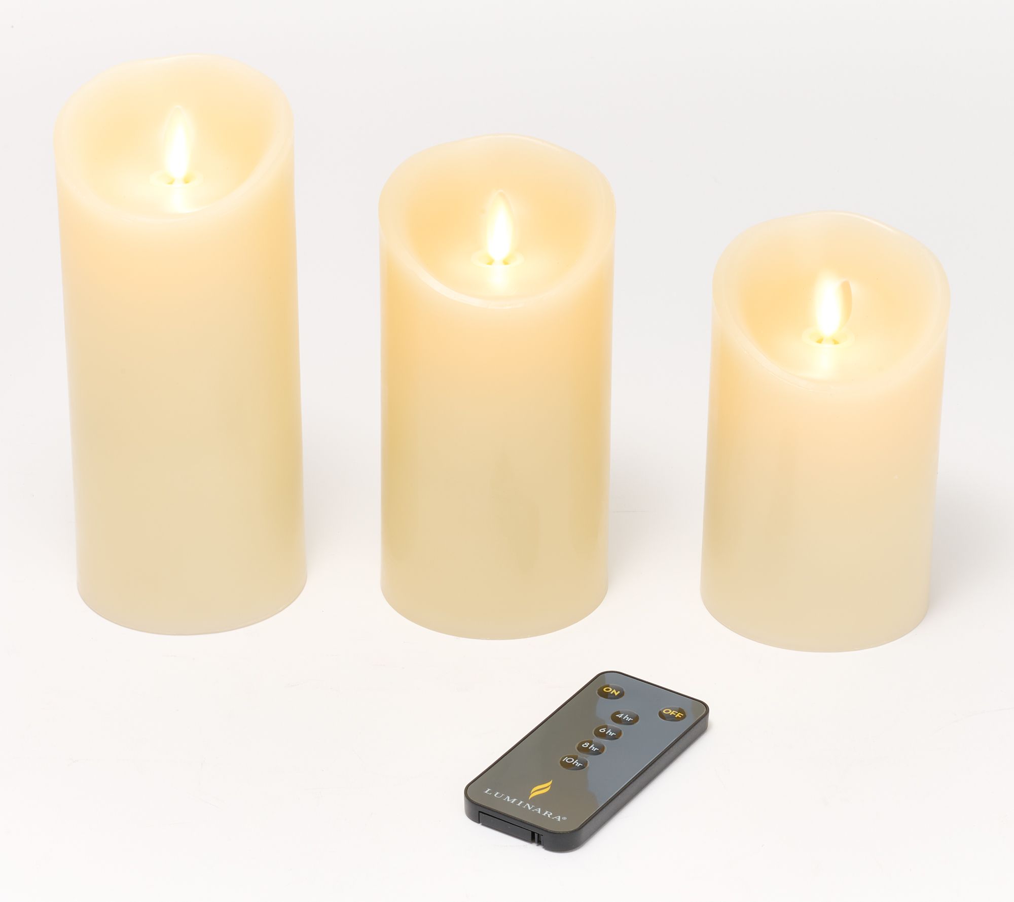 Luminara Set of 3 Assorted Pillars with Remote