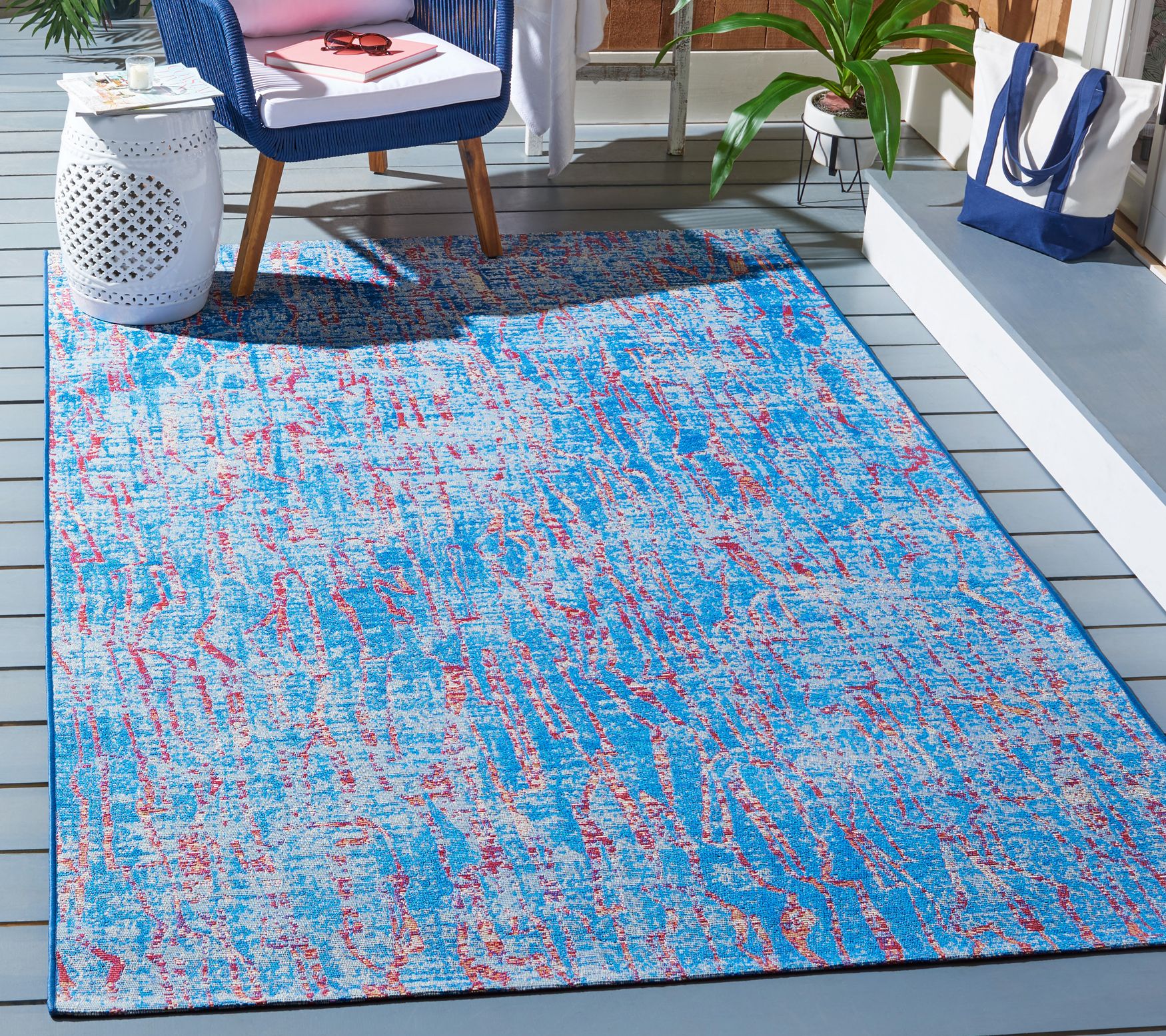 Safavieh Summer 408 Outdoor 6 7 X 6 7 Square Rug QVC Com   H436081.002