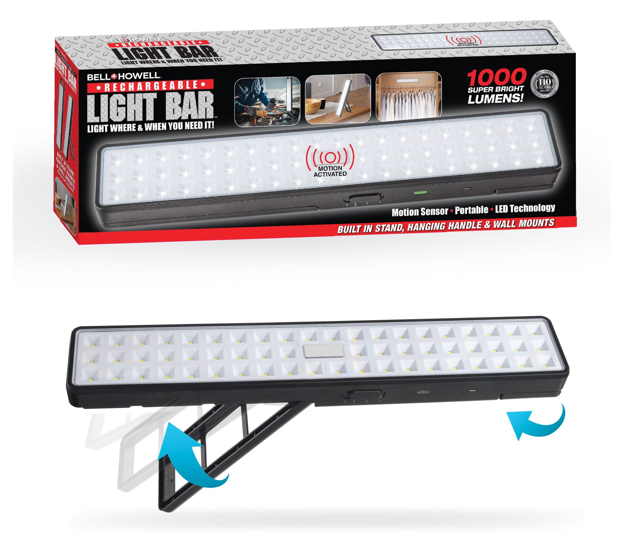 Bell + Howell Rechargeable Motion Activated Light Bar