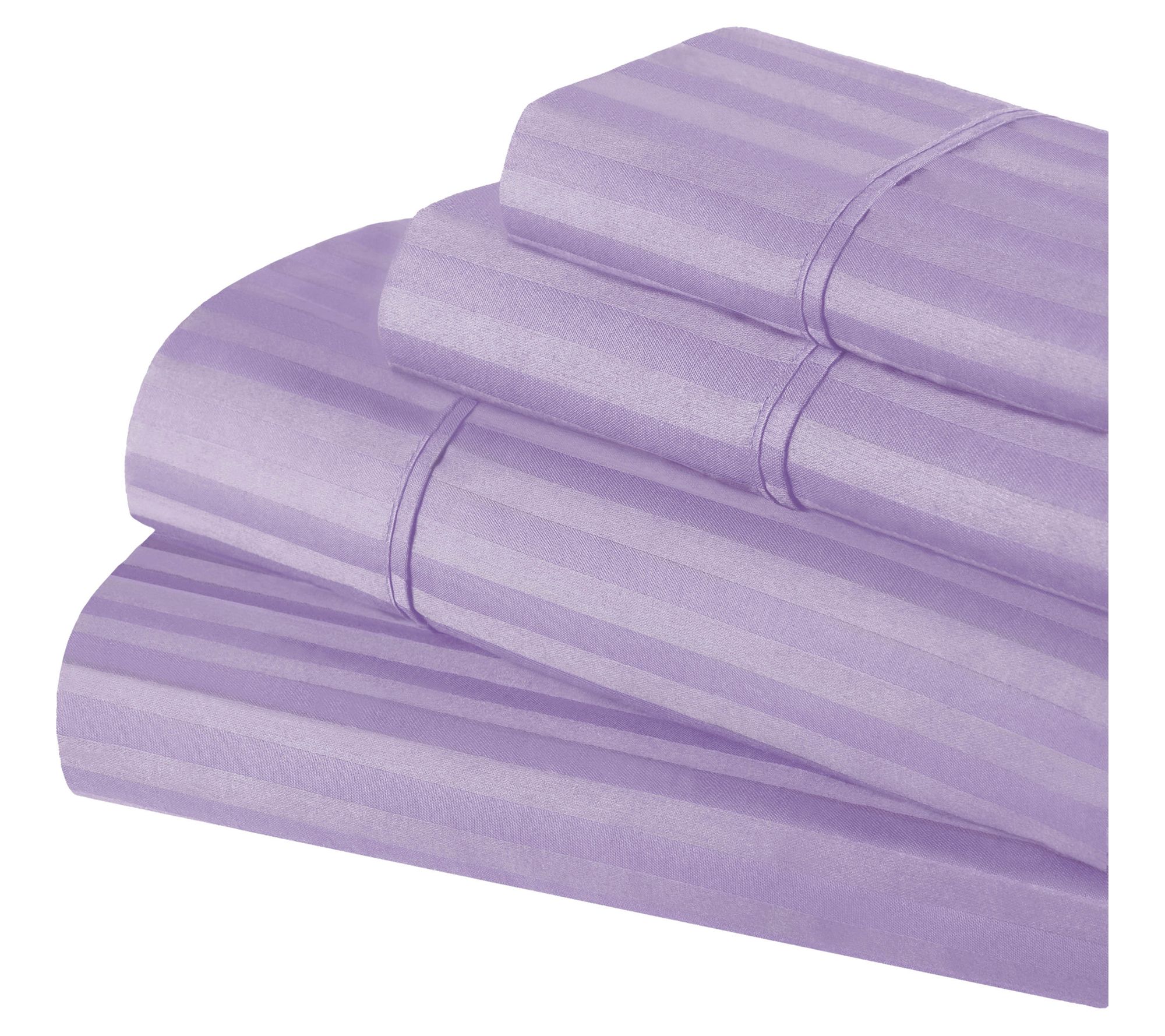 Superior Egyptian Cotton Striped Deep Pocket Sh eet Set, Queen