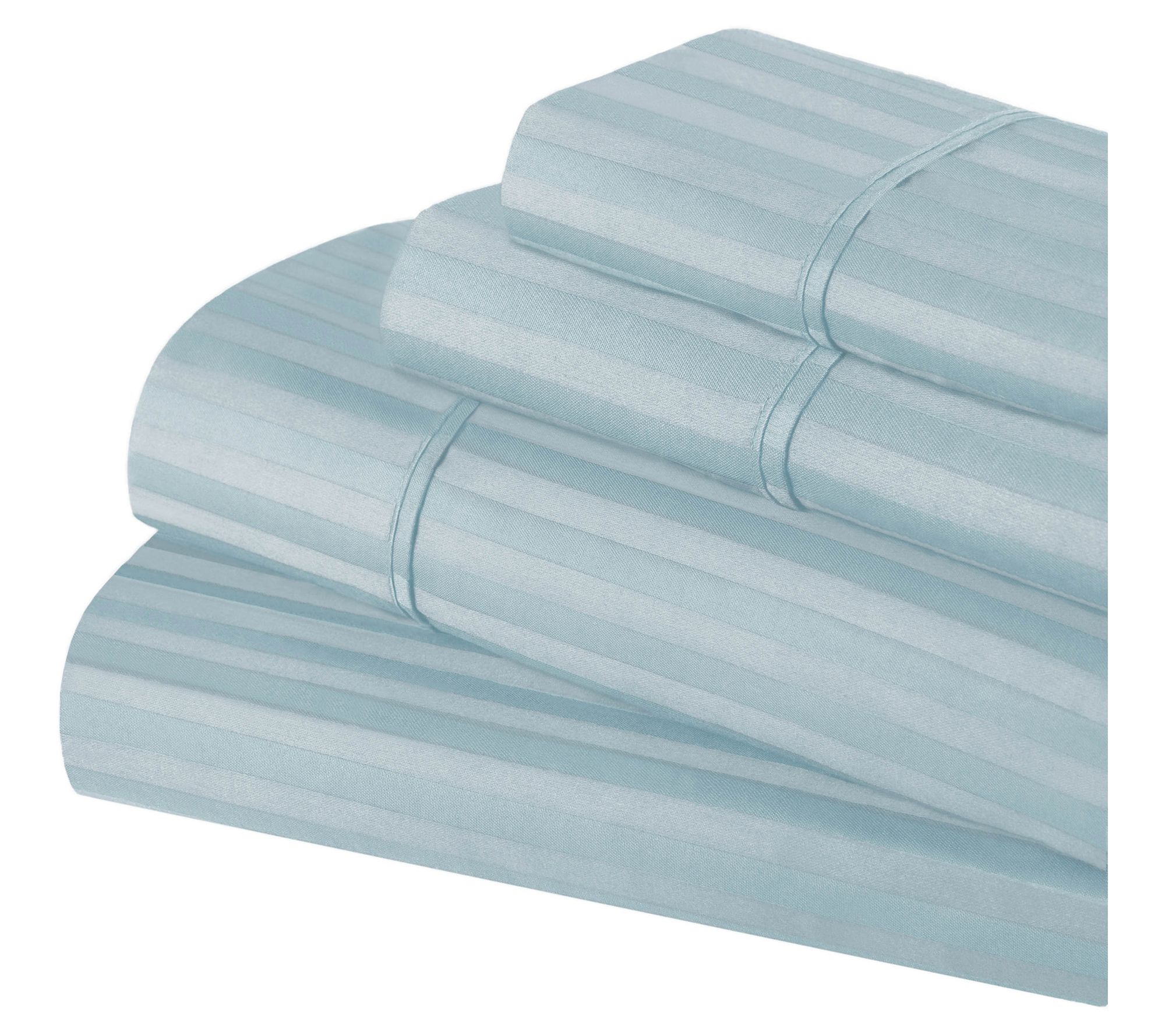 Superior Egyptian Cotton Striped Deep Pocket Sh eet Set, Queen