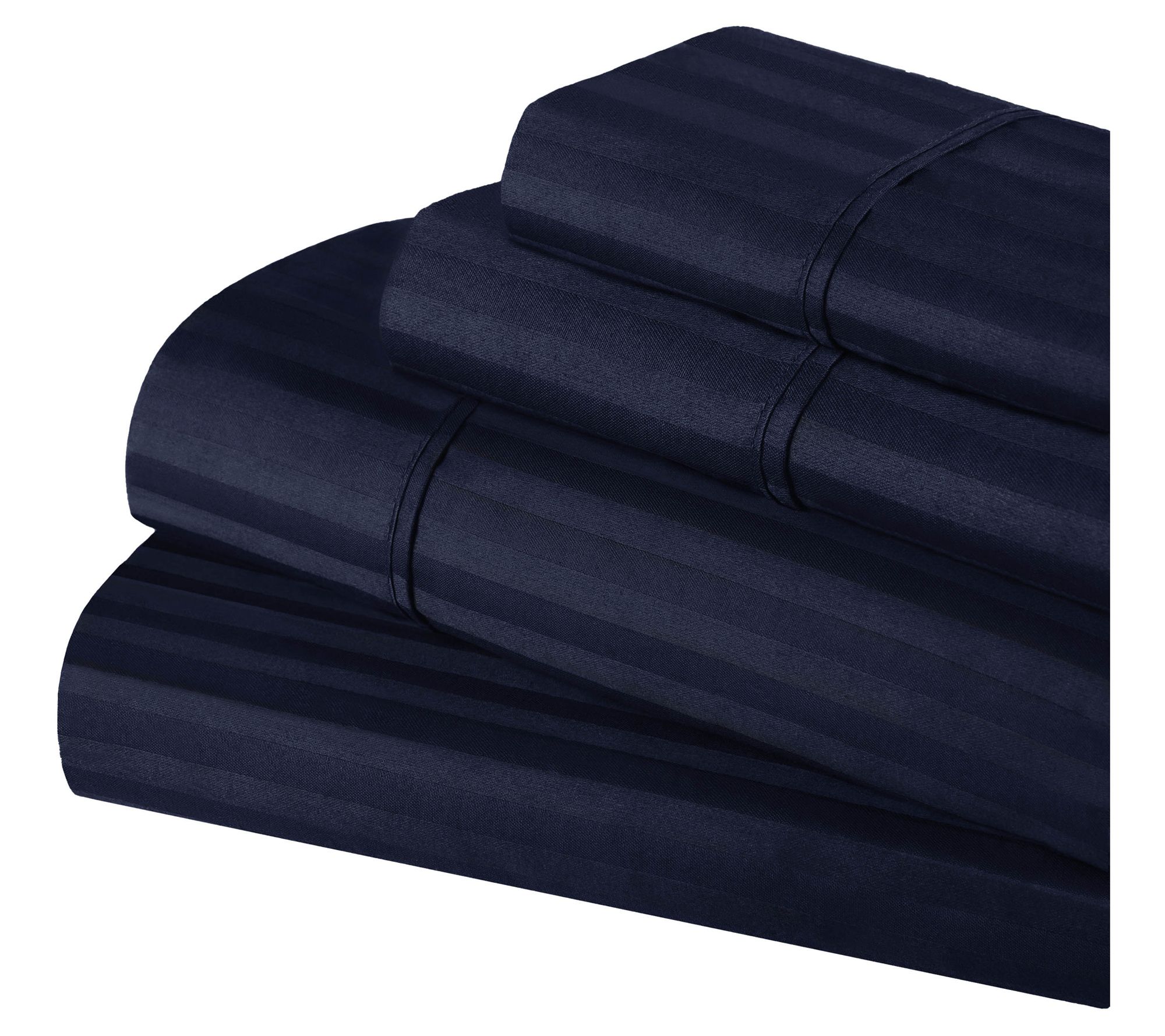 Superior Egyptian Cotton Striped Deep Pocket Sh eet Set, Queen