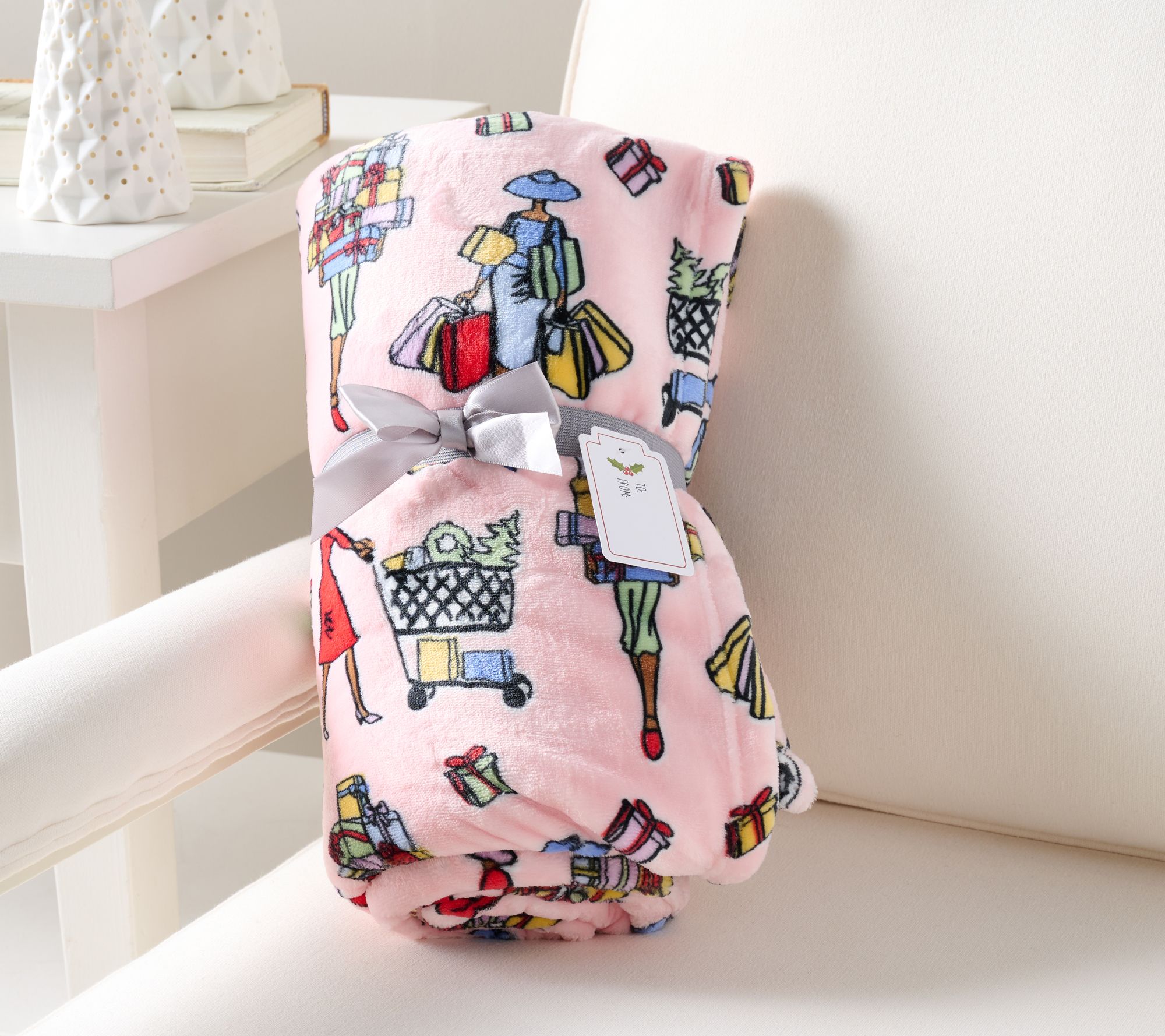 "As Is" Kringle Express 60" x 80" Glamorous Holiday Throw