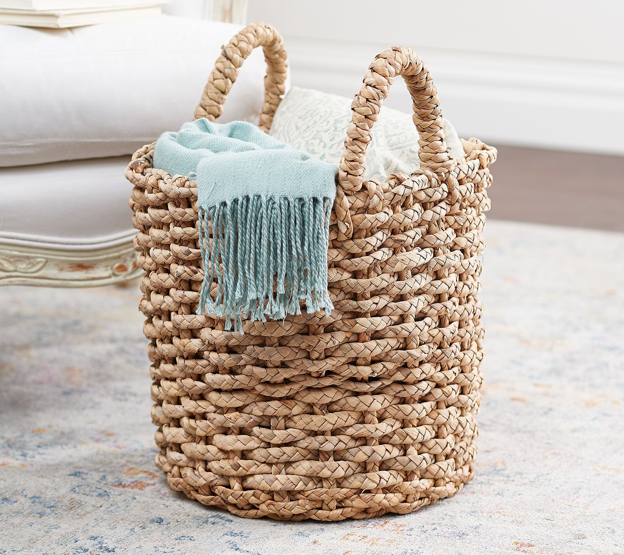 "As Is" Cozy Cottage by Liz Marie 13" Water Hyacinth Basket
