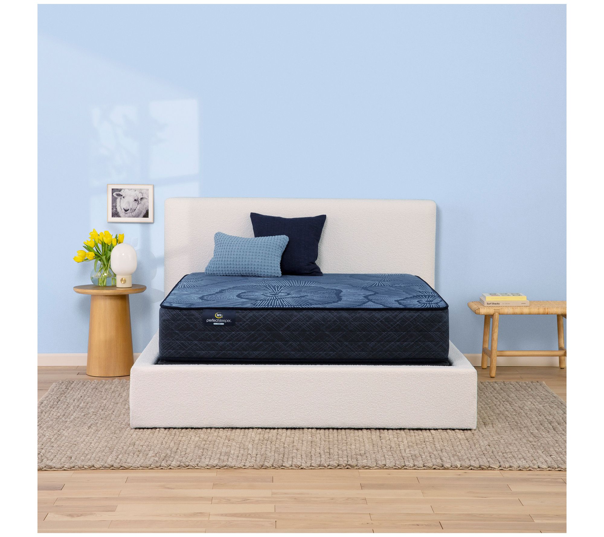 Serta Dazzling Night 12" Hybrid Medium Mattress Set -Cal King