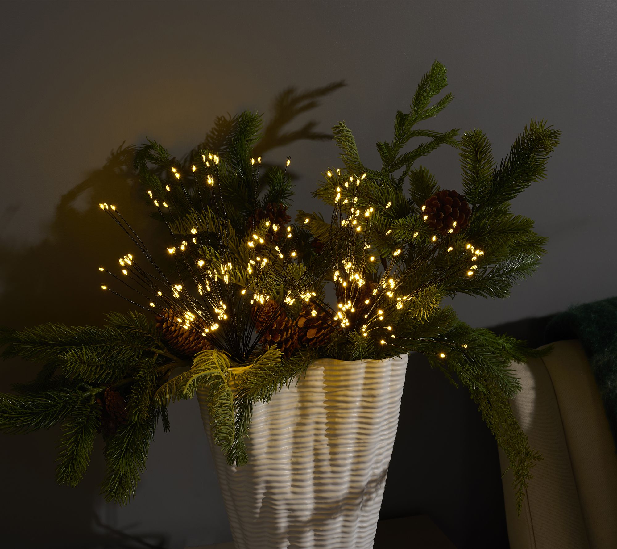 Bethlehem Lights (2) Star Bursts with Remote - Black Wire