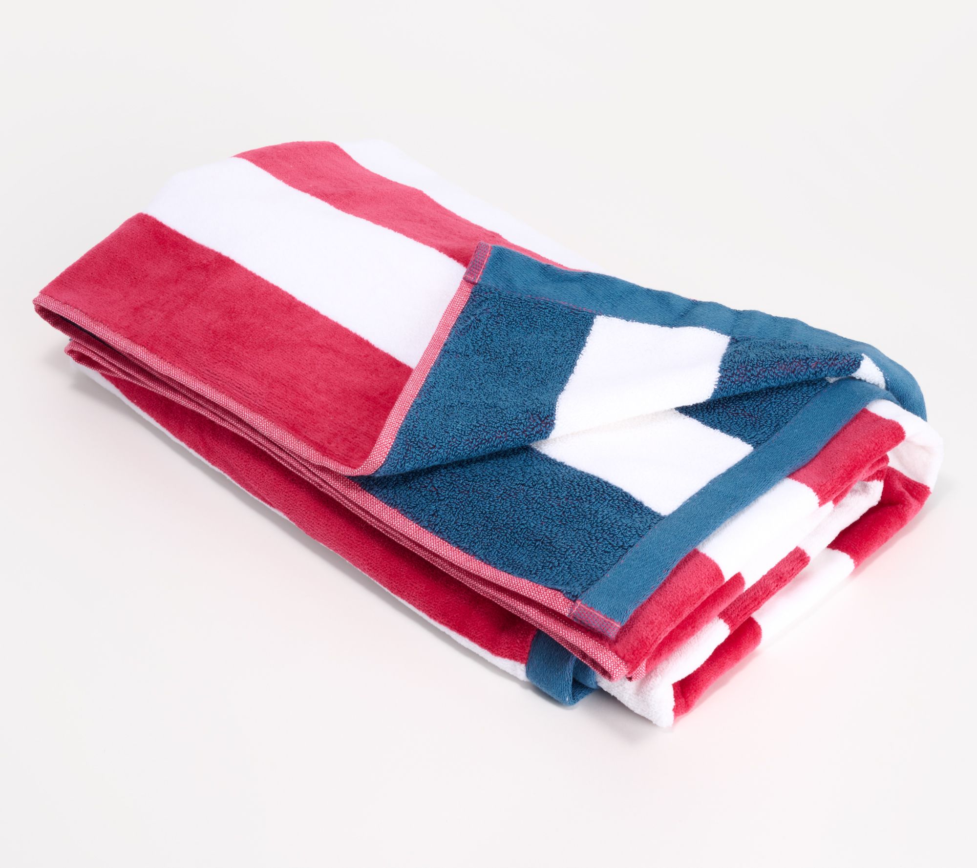 Home Reflections Reversible Cabana Stripe Beach Towel