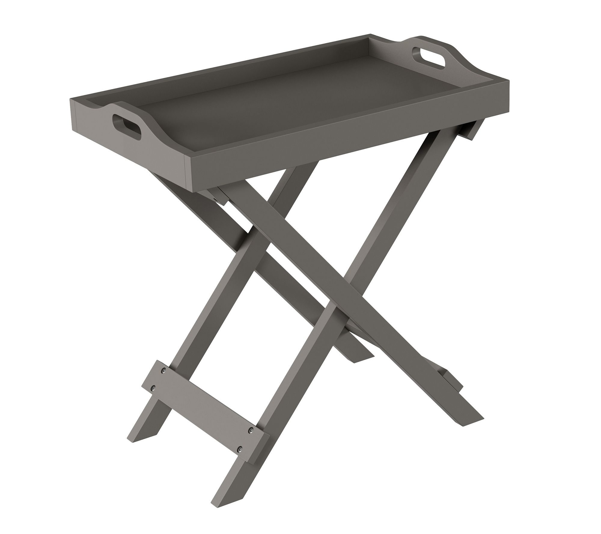 Lavish Home Folding End Table Portable Wooden Side Table