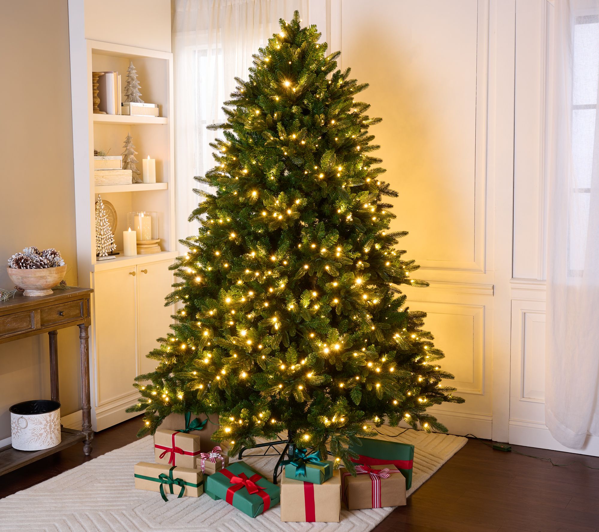 Martha Stewart 8.5' Noble Fir Full Size Tree with 2-in-1 LEDs