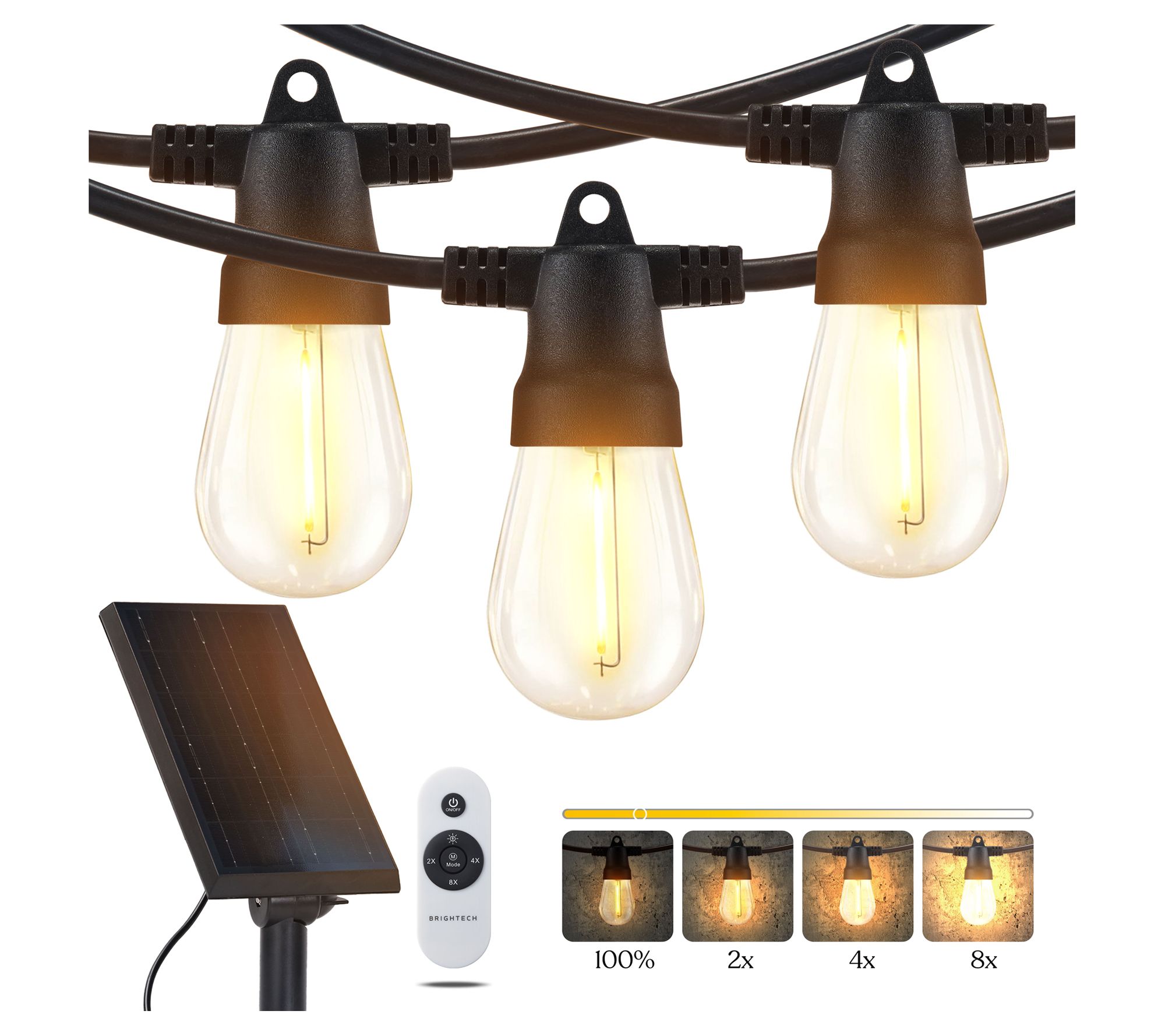 Brightech Ambience Pro 27Ft 4W Solar LED 3000KString Light