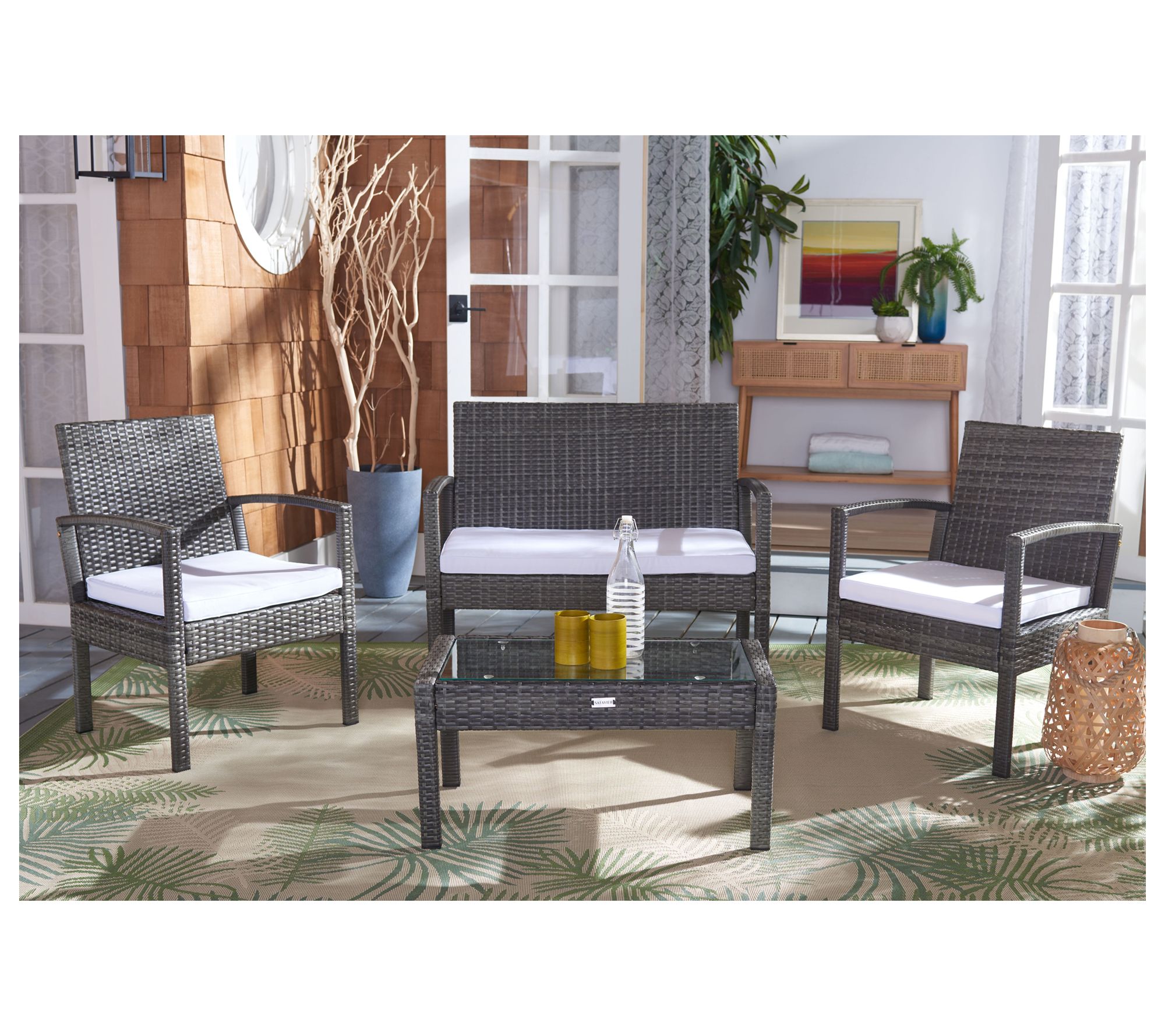 Safavieh Bassey 4pc Living Set