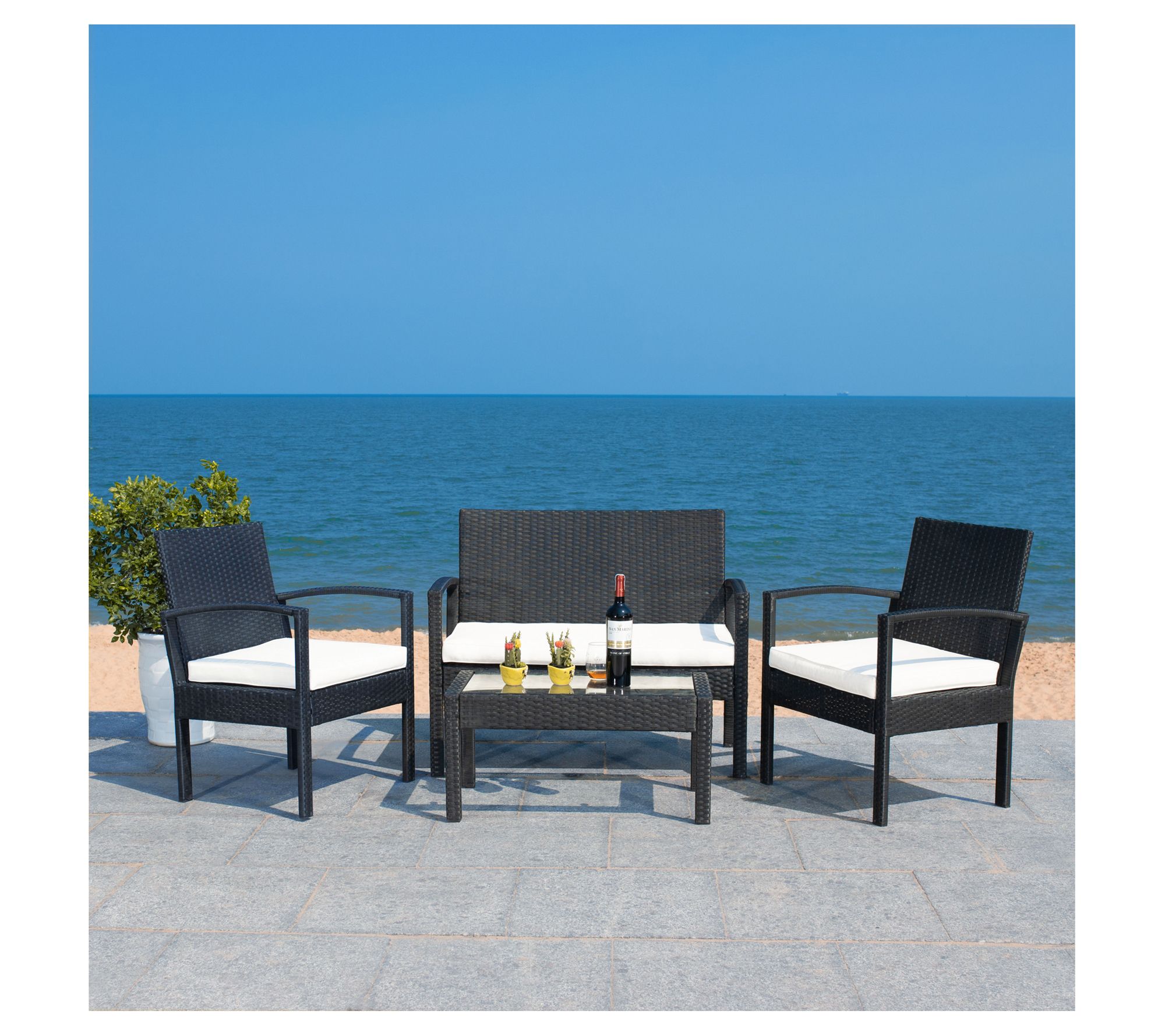 Safavieh Bassey 4pc Living Set