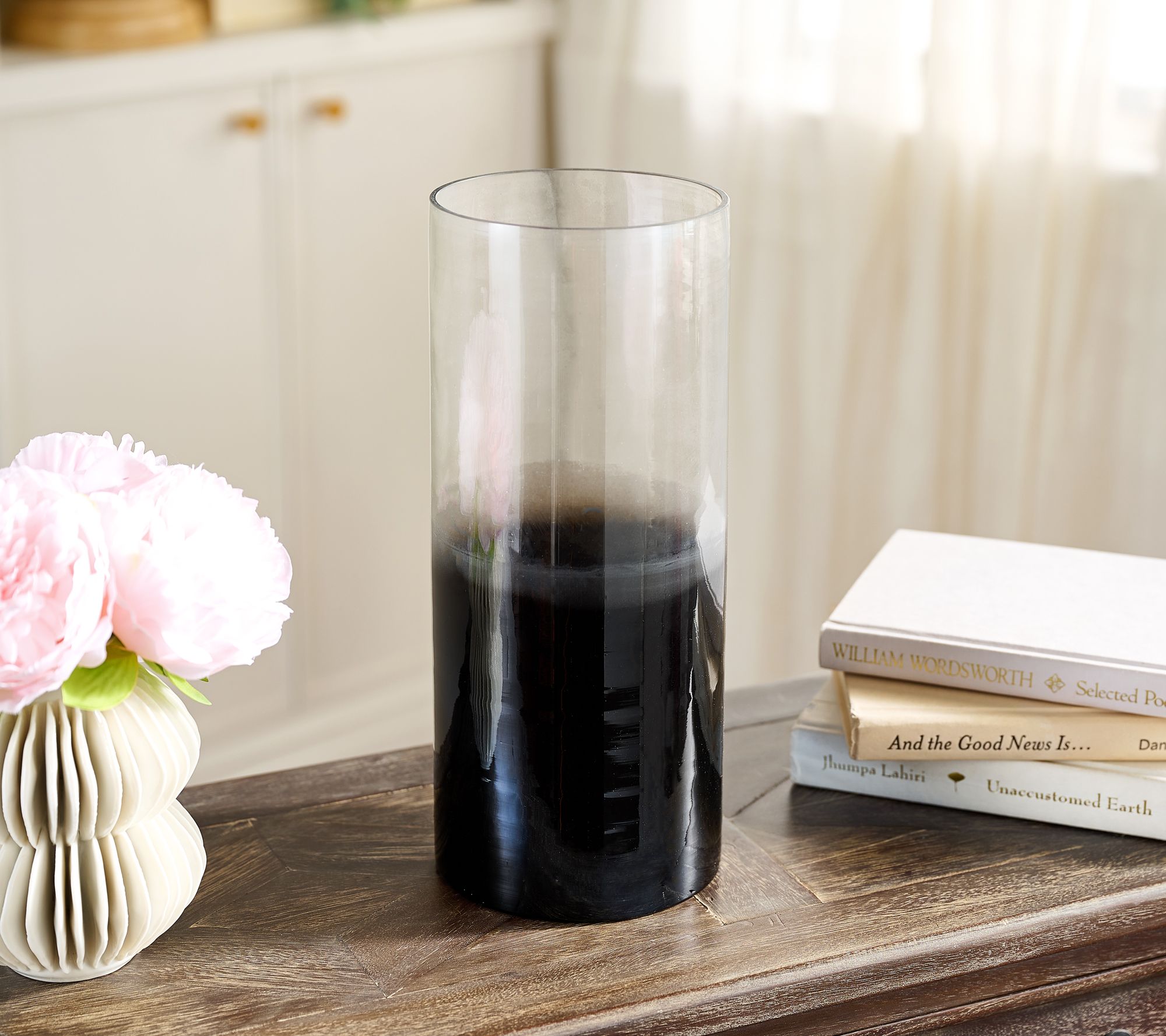 Primrose Hill 12" Metallic Ombre Tall Glass Hurricane