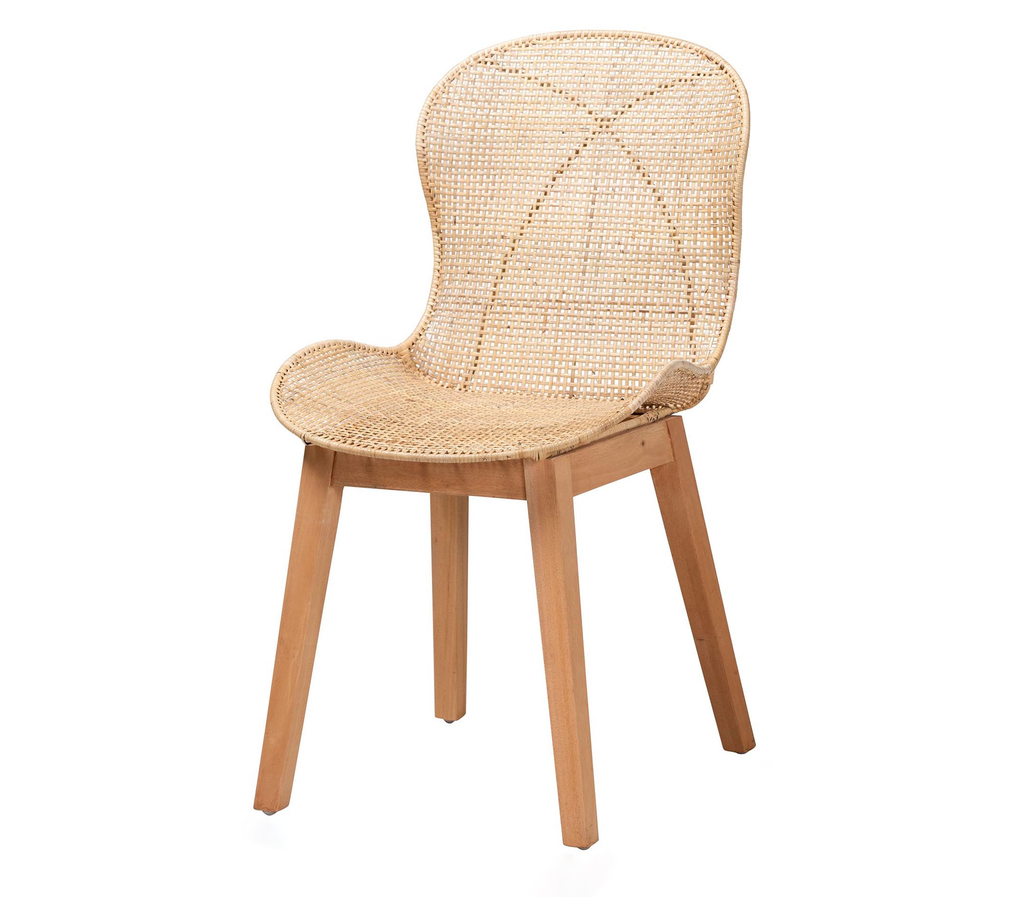 bali & pari Sabelle Natural Brown Rattan DiningChair Set of 2