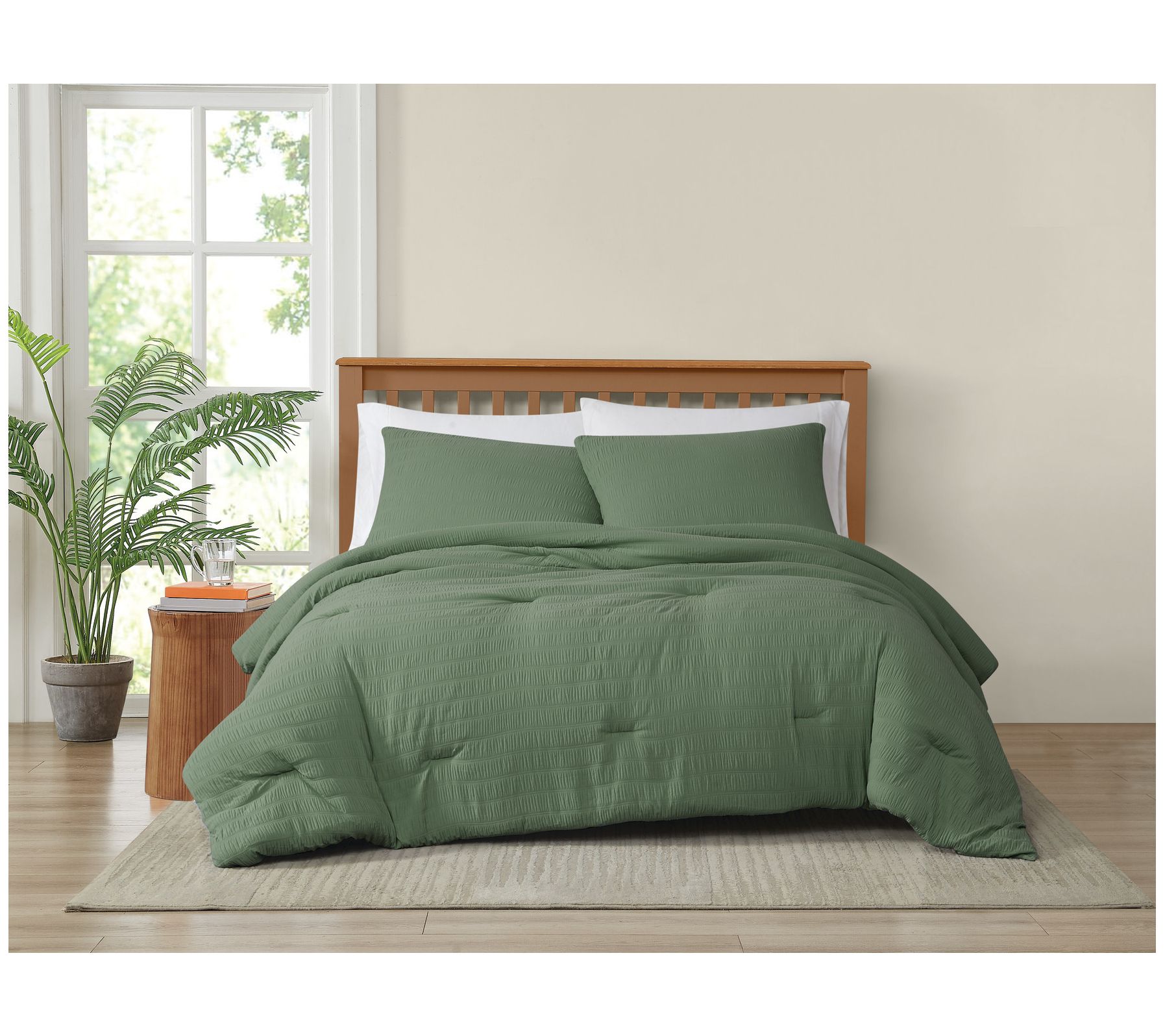 Truly Soft Crinkle Garment Wash King 3pc Comforter Set