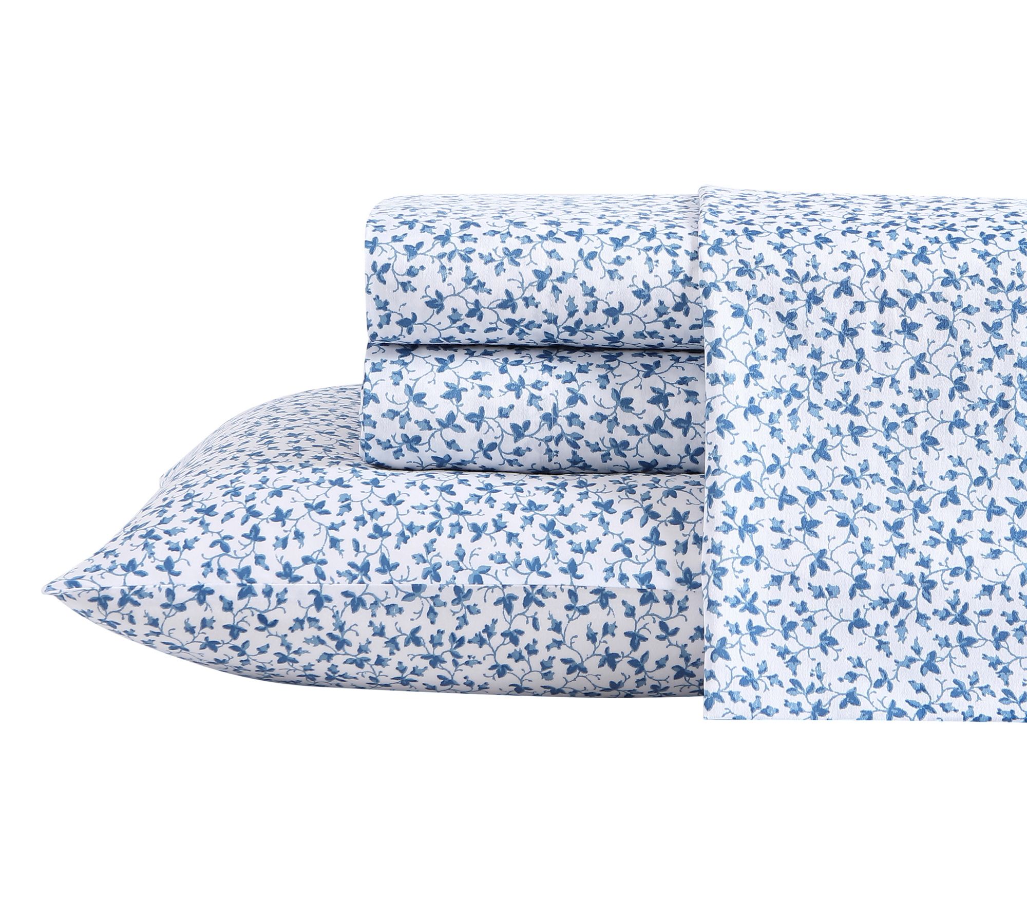 Laura Ashley La vange Vine Cott on 4-Piece Shee t Set - Queen