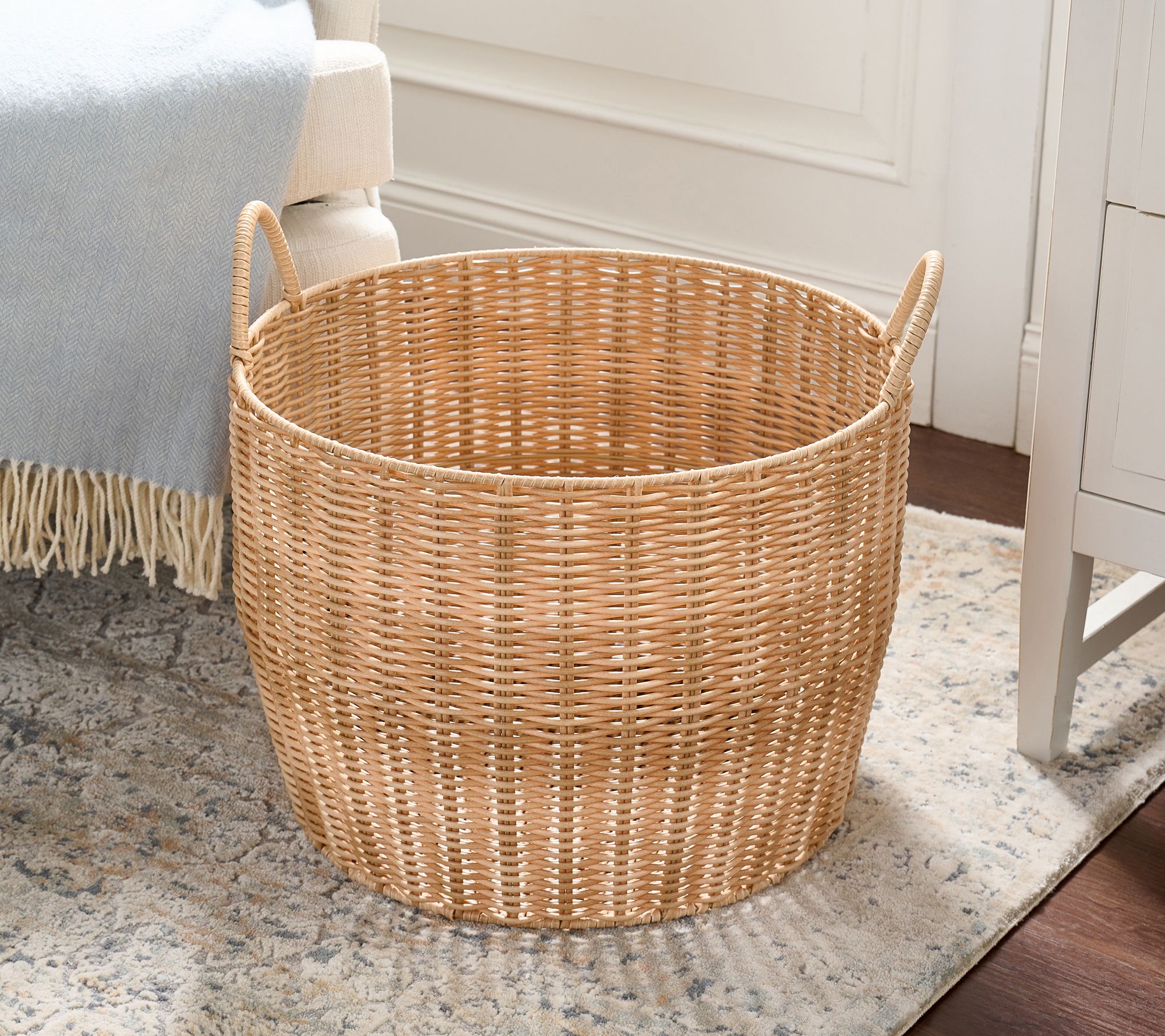 Martha Stewart Oversized Indoor/Outdoor Rattan Storage Bin