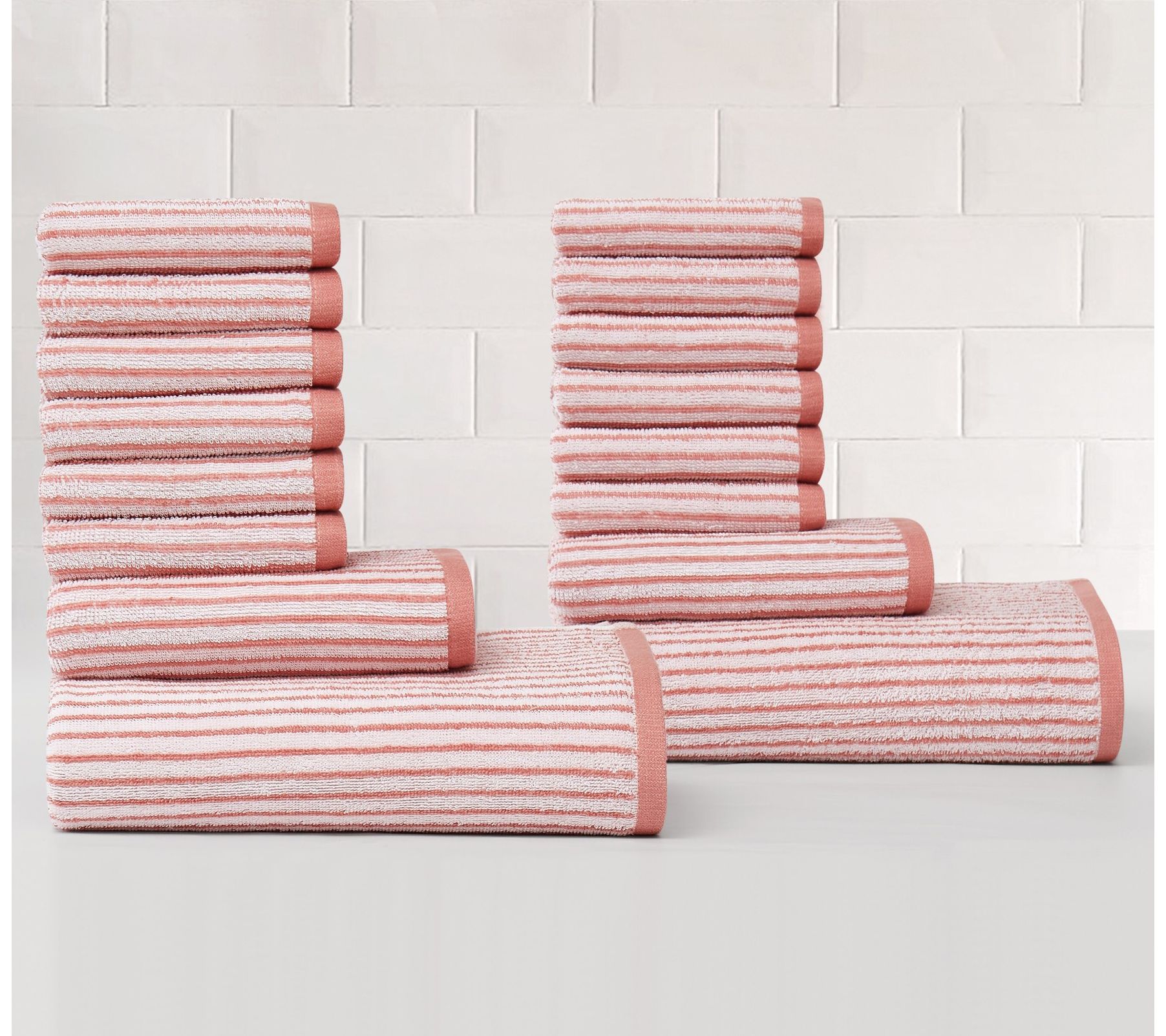 Truly Soft Essential Yarn Dye Stripe 16-Piece Towel Set