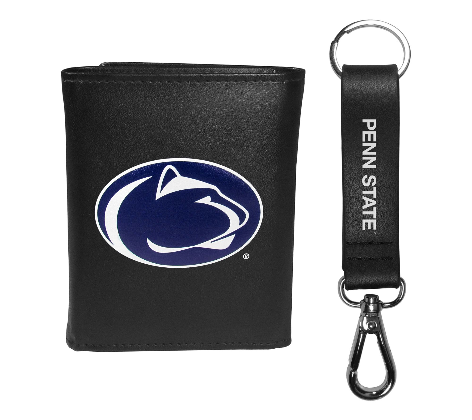 Siskiyou Sports College Leather Tri-Fold & Strap Key Chain