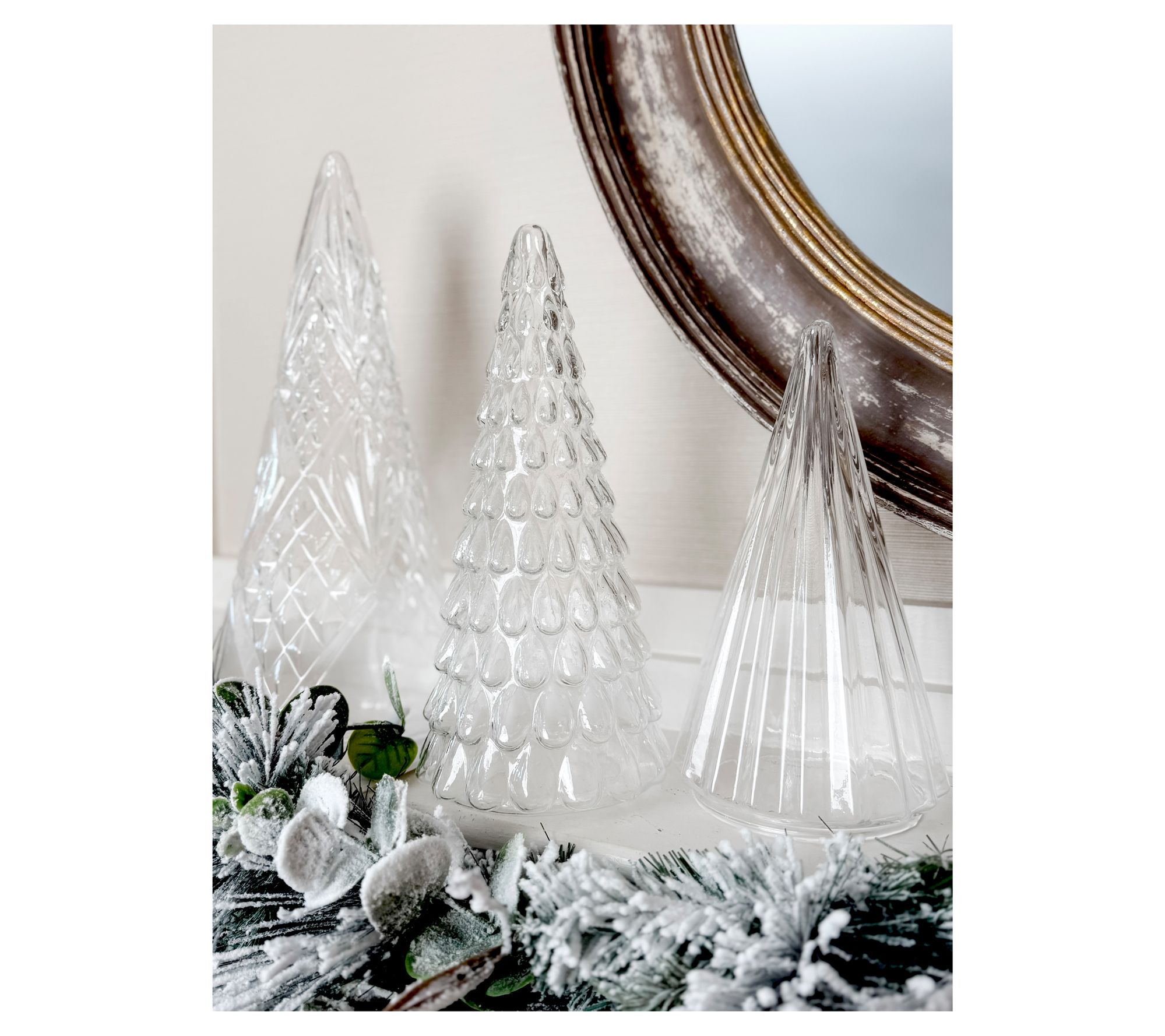 Simply Stunning S/3 Clear Glass Tree Clochesby Janine Graff