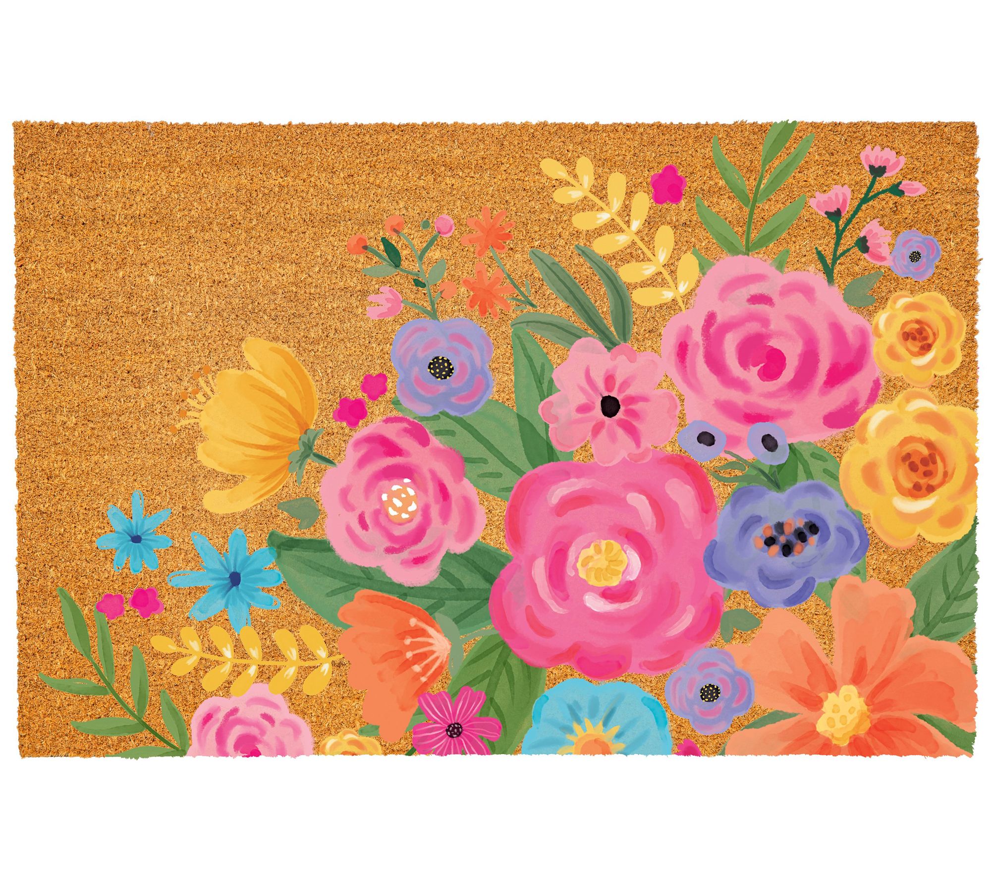Evergreen 36"x24" Spring Blossom Coir Doormat