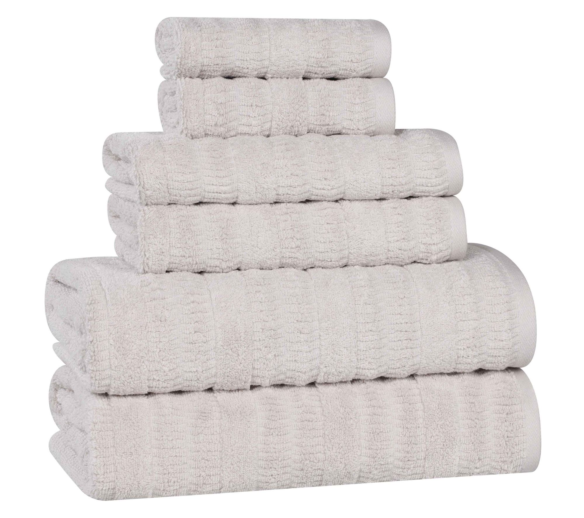 Superior Mika C otton Blend Sol id 6-Piece Towe l Set