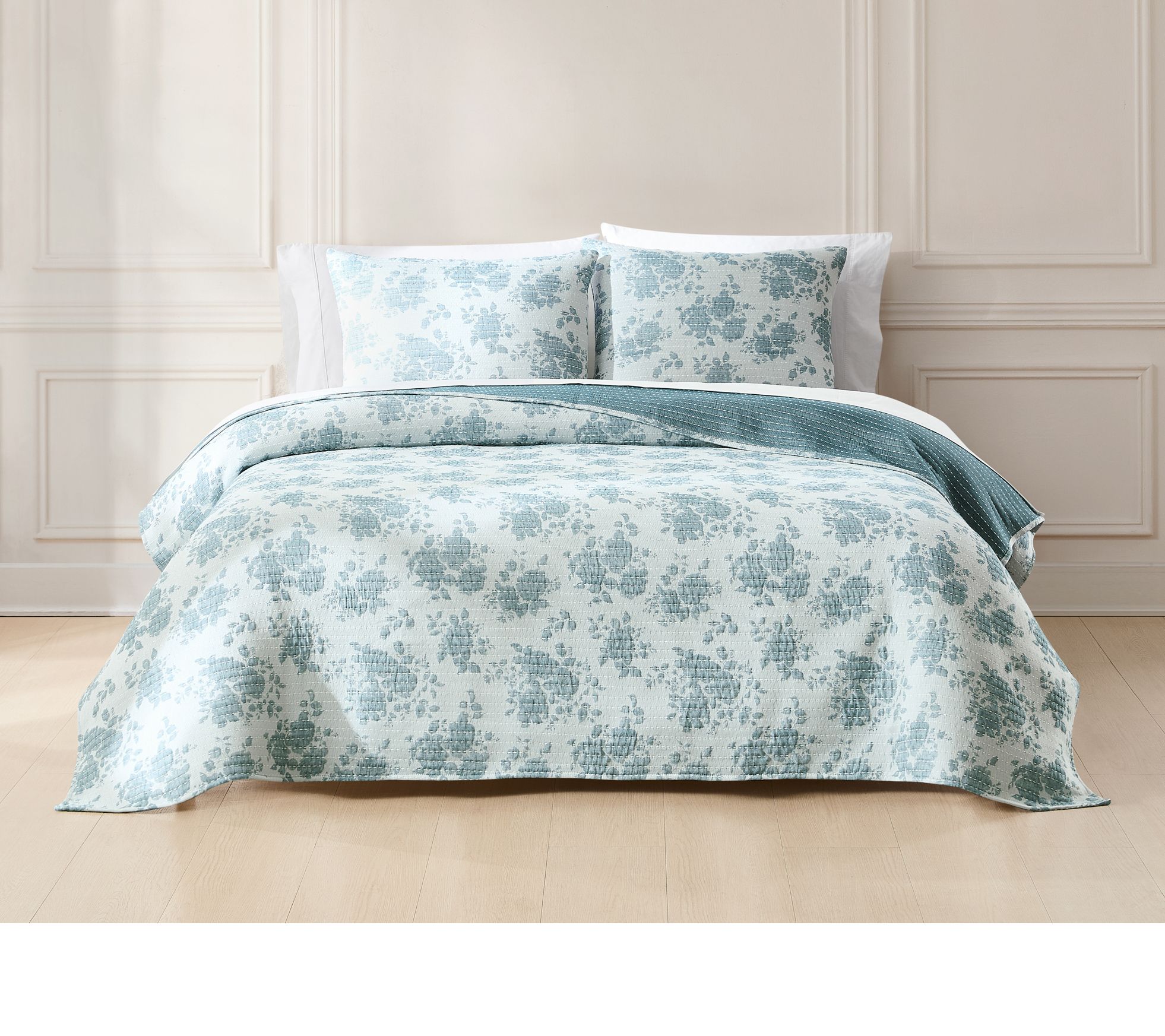 Lush Decor Rose Garden Stitch Jacquard CoverletSet Full/Queen