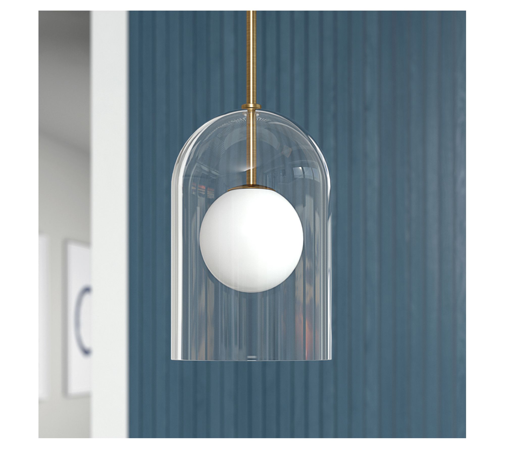 Hudson&Canal Sondre 8" Wide Double Layer Pendant