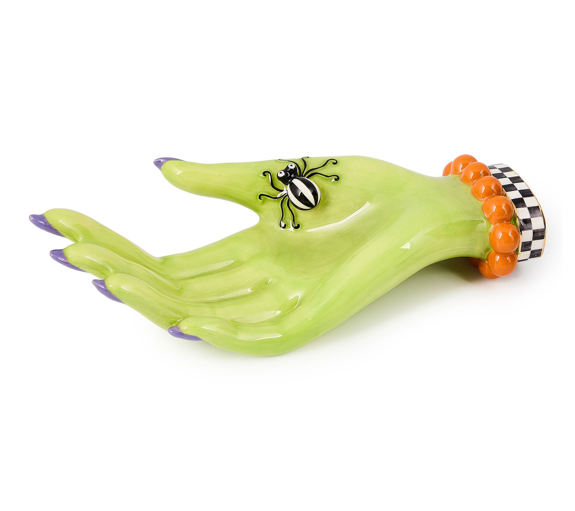 MacKenzie-Childs Greta Witch's Hand Ceramic Trinket Tray