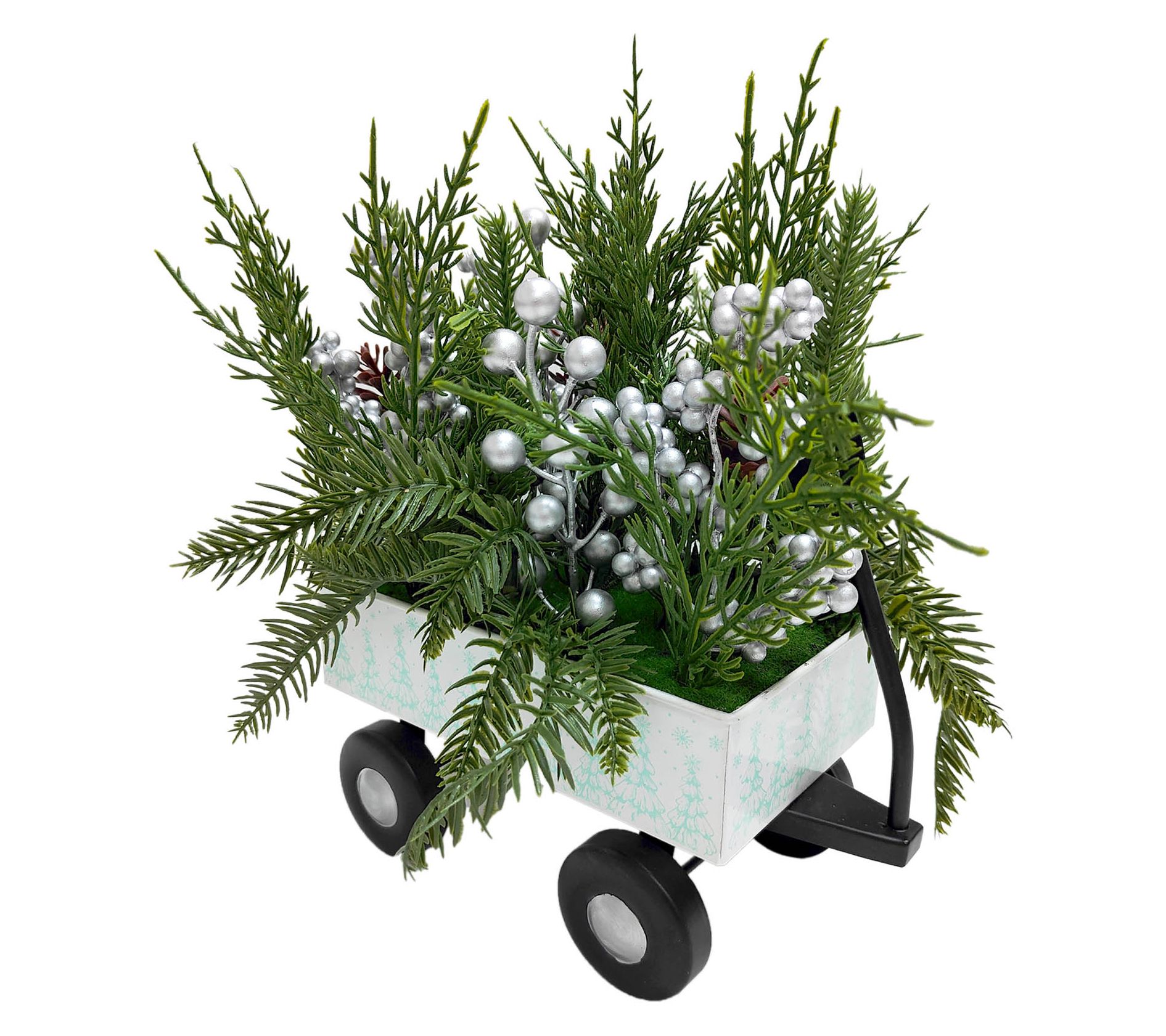 "As Is" Temp-tations Seasonal Foliage Metal Wagon