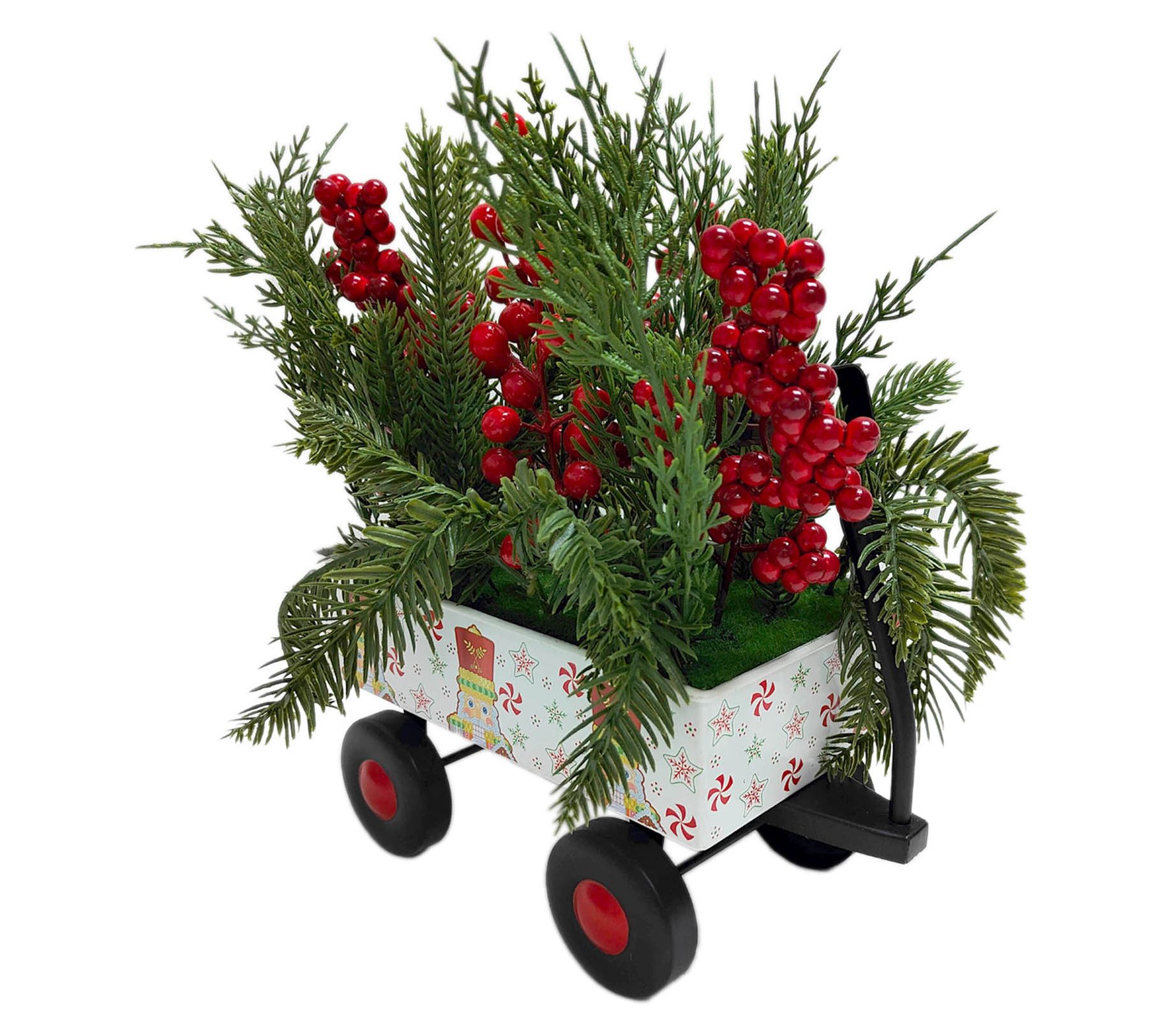 "As Is" Temp-tations Seasonal Foliage Metal Wagon