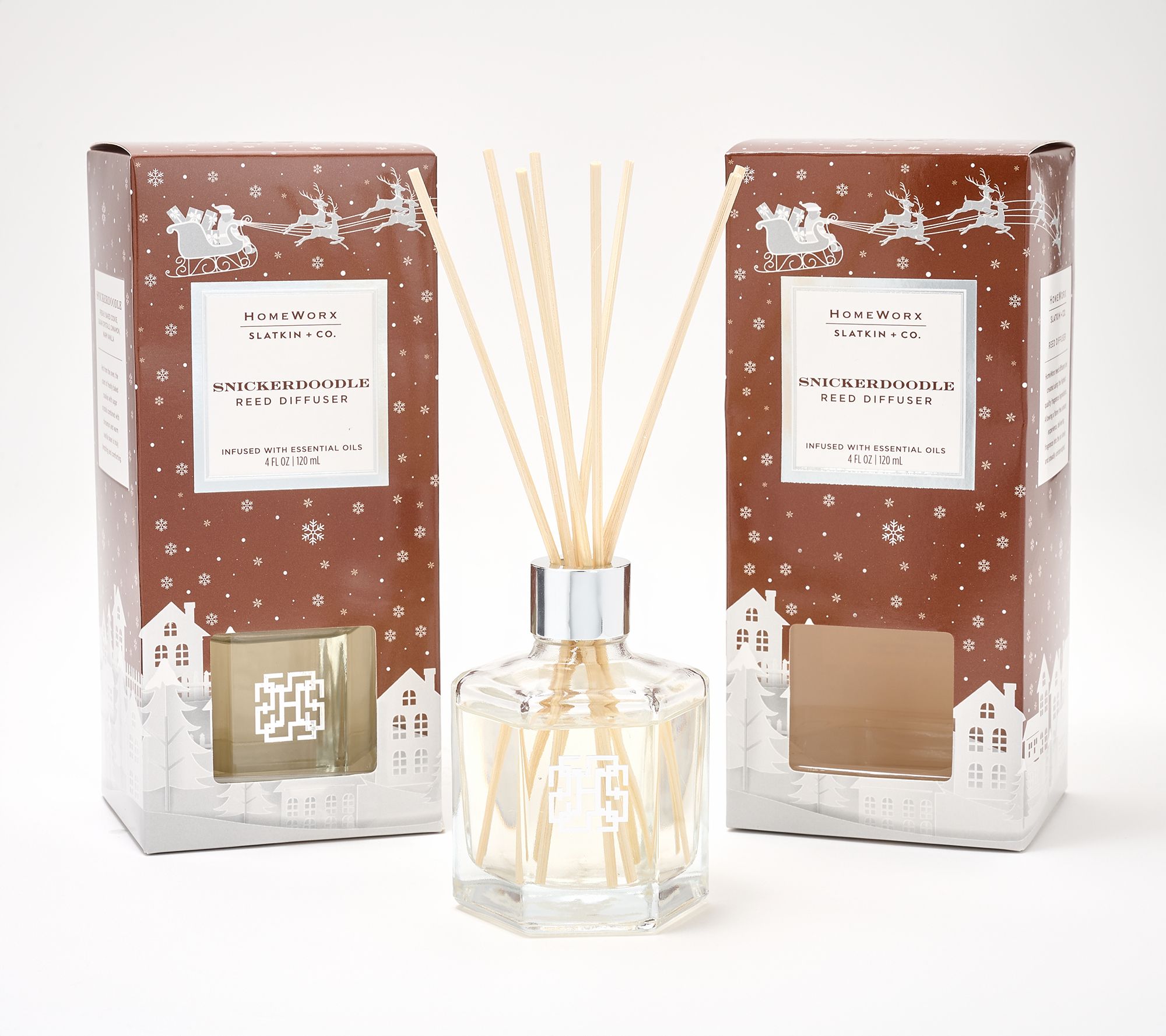 "As Is" HomeWorx by Slatkin + Co. S/2 Santa Claus Diffuser