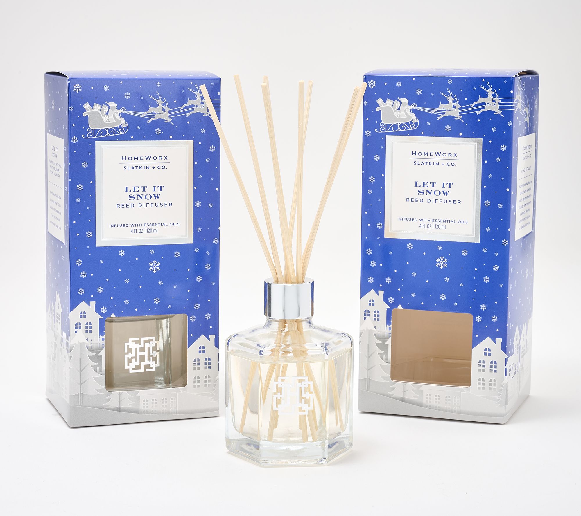 "As Is" HomeWorx by Slatkin + Co. S/2 Santa Claus Diffuser