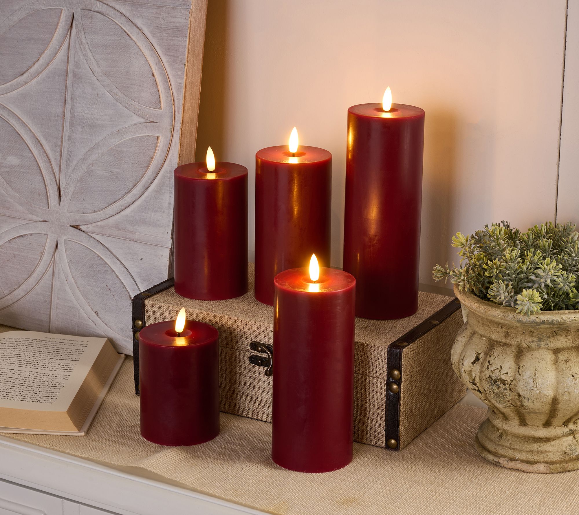 "As Is" Home Reflections 5-pc Flameless Pillar Candles