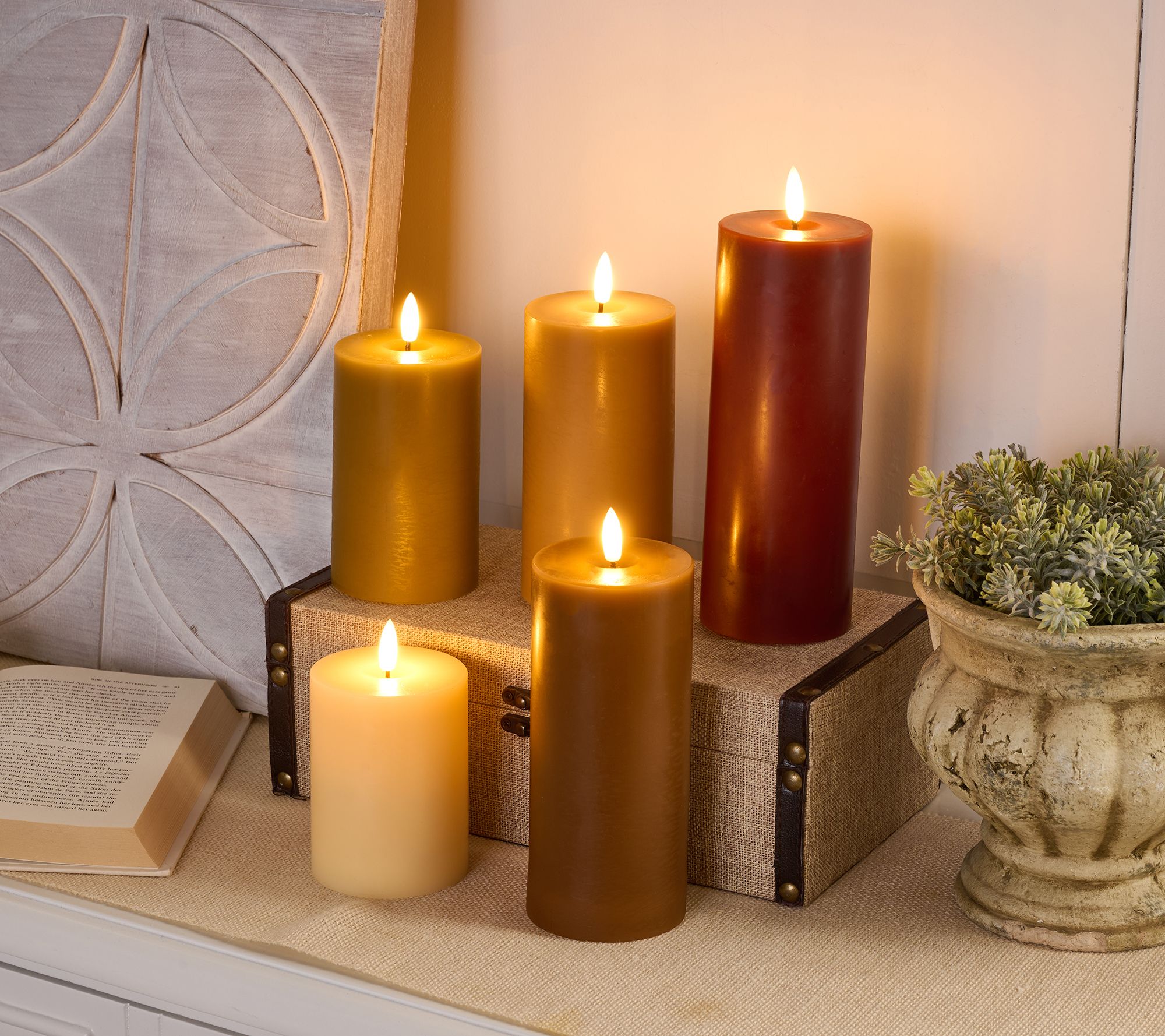"As Is" Home Reflections 5-pc Flameless Pillar Candles