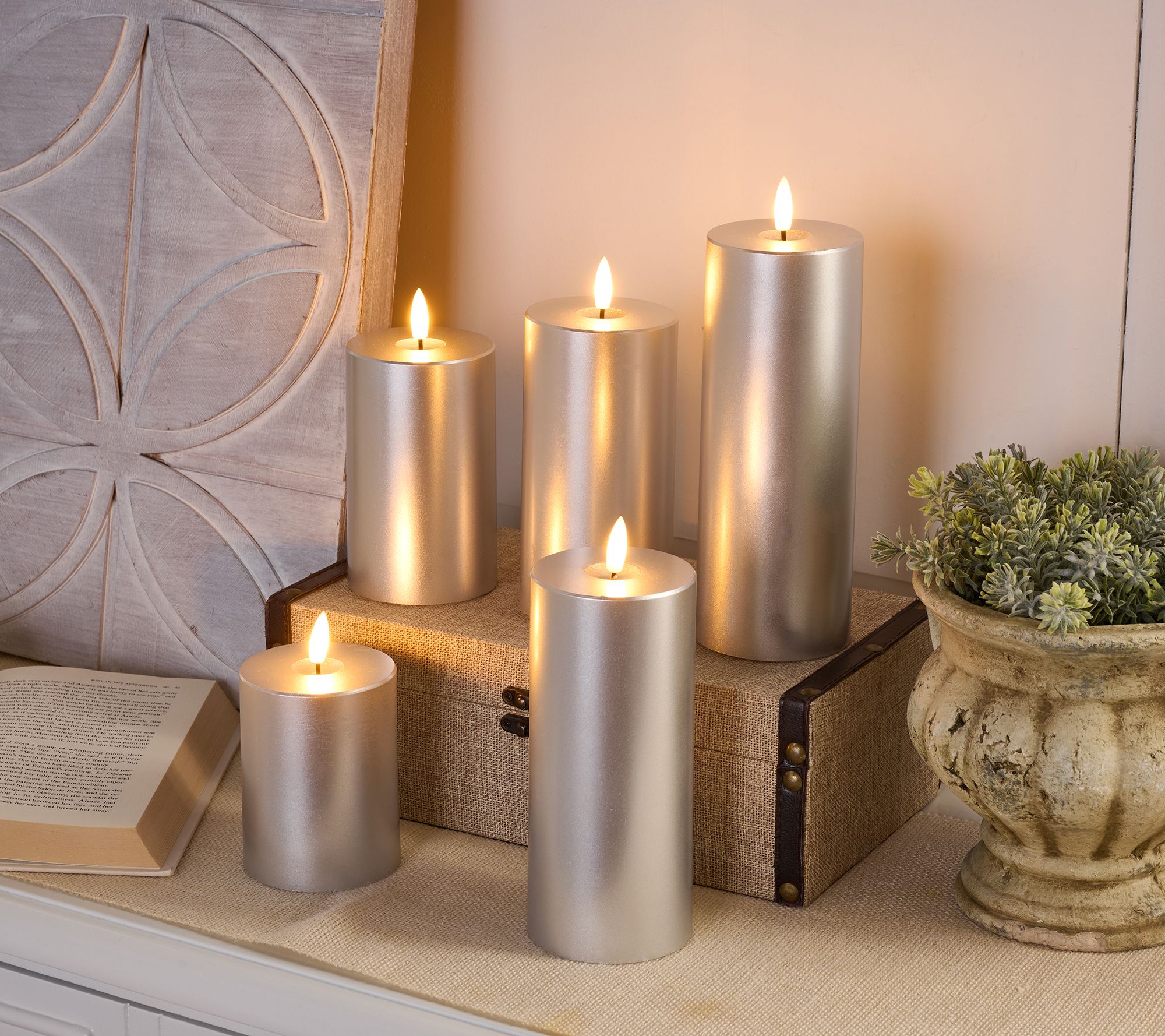 "As Is" Home Reflections 5-pc Flameless Pillar Candles