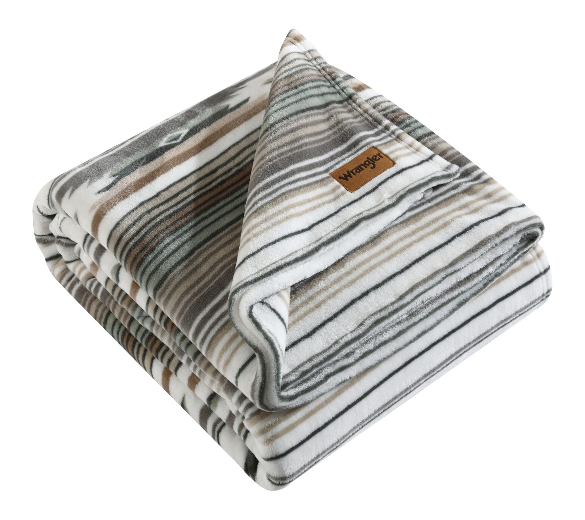 Wrangler Coyote Sands Green Plush-Fleece King Blanket